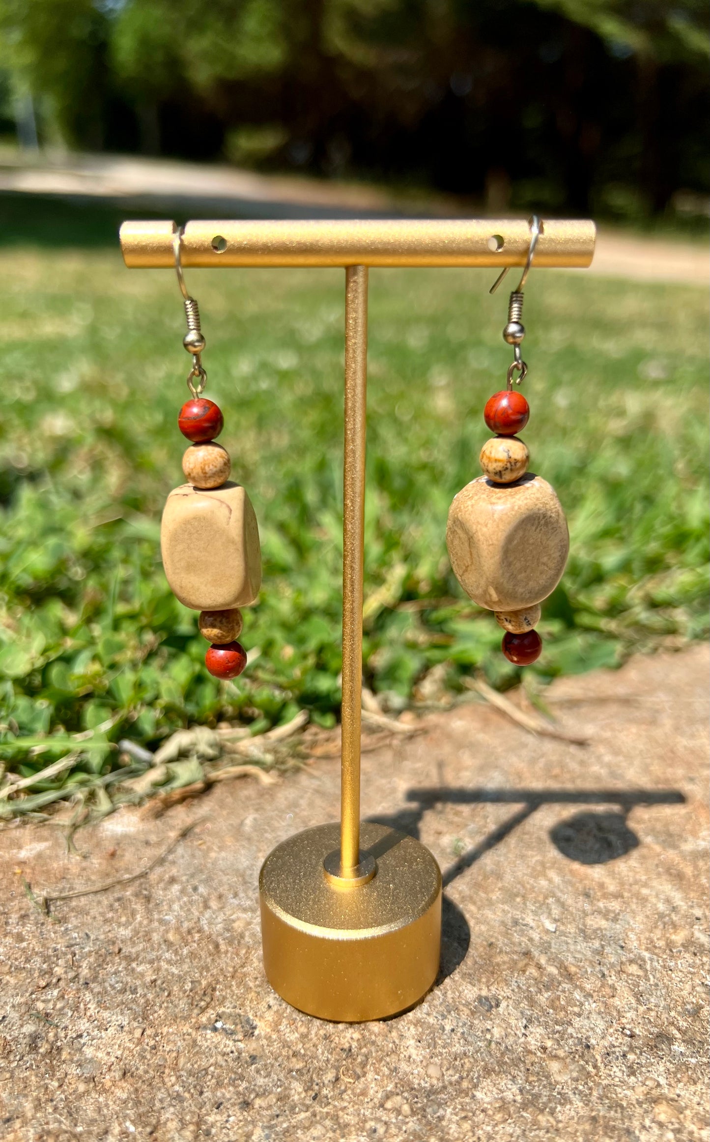 Natural Gemstone Earring