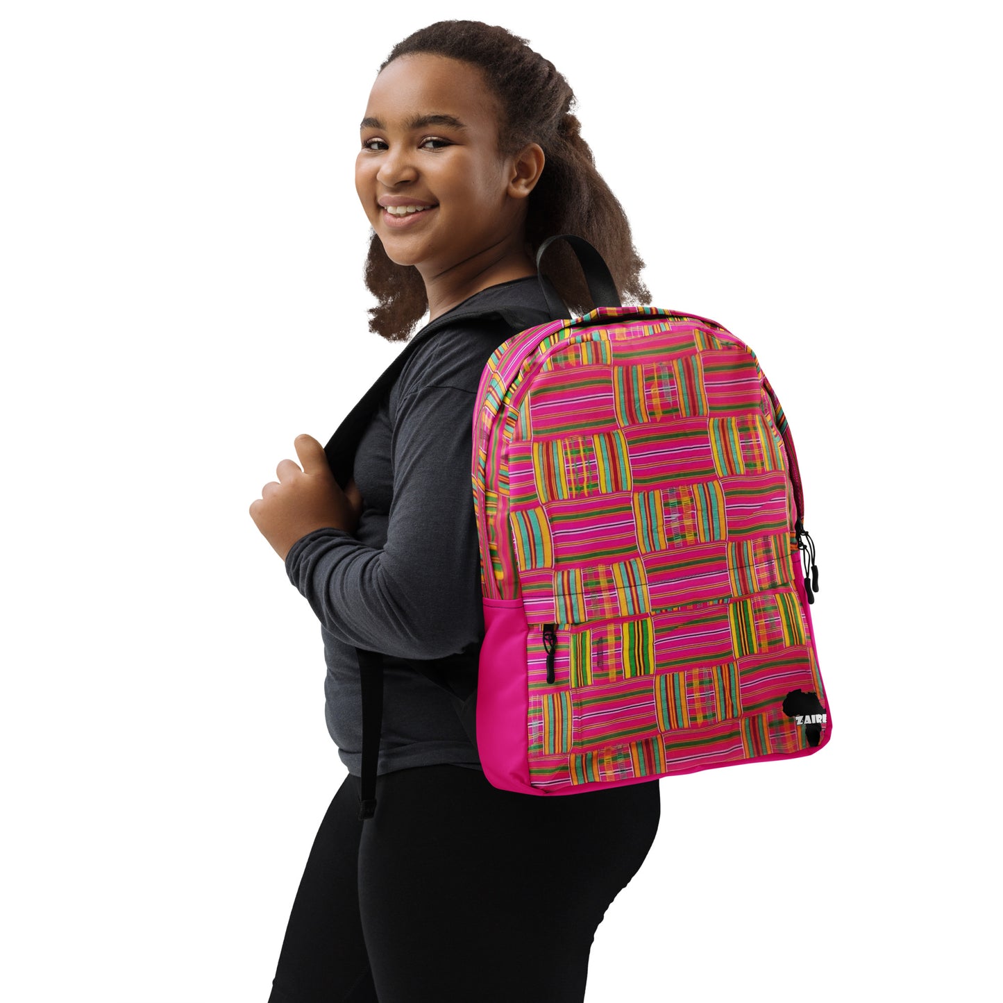 Pink Kente Backpack