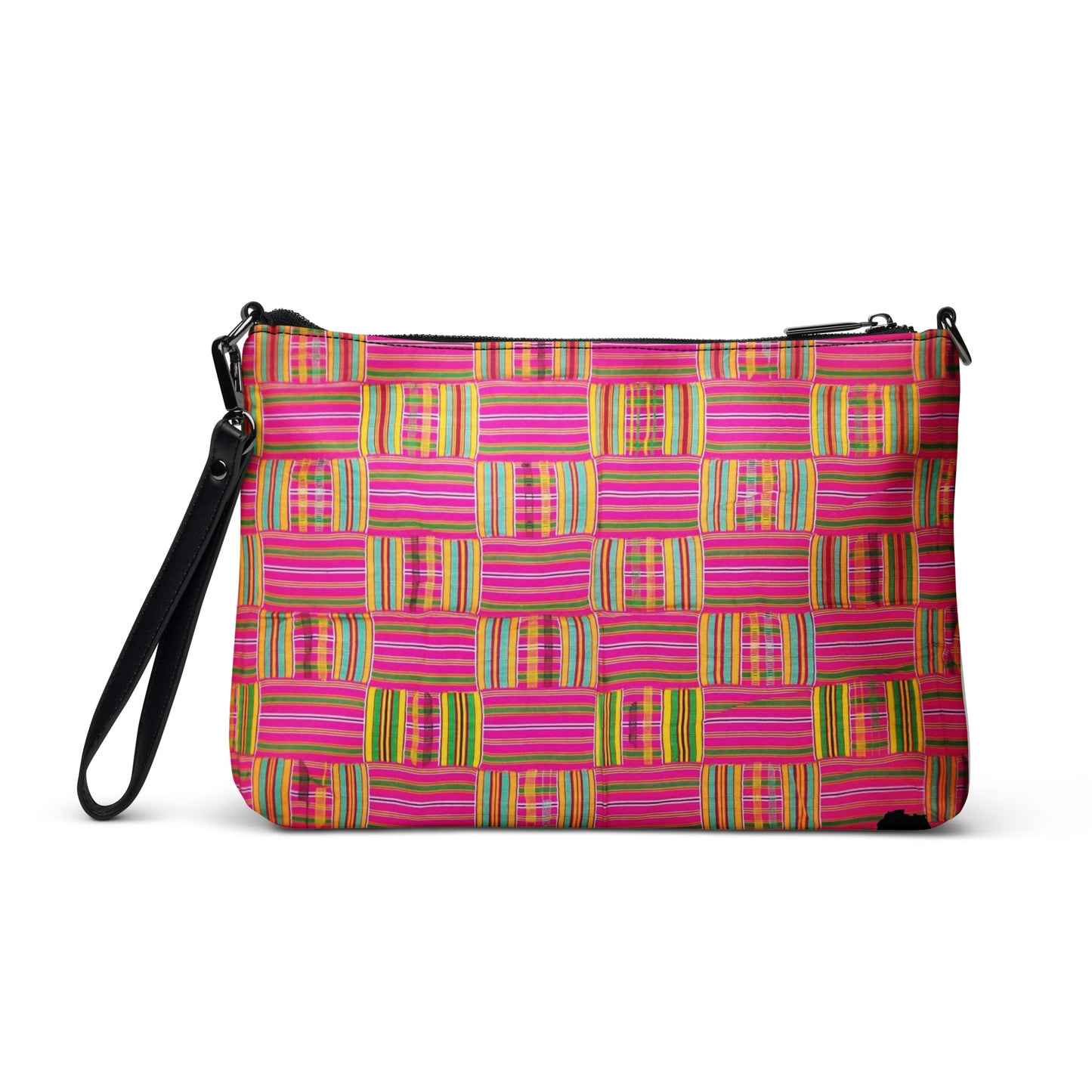 Pink Kente Crossbody Bag