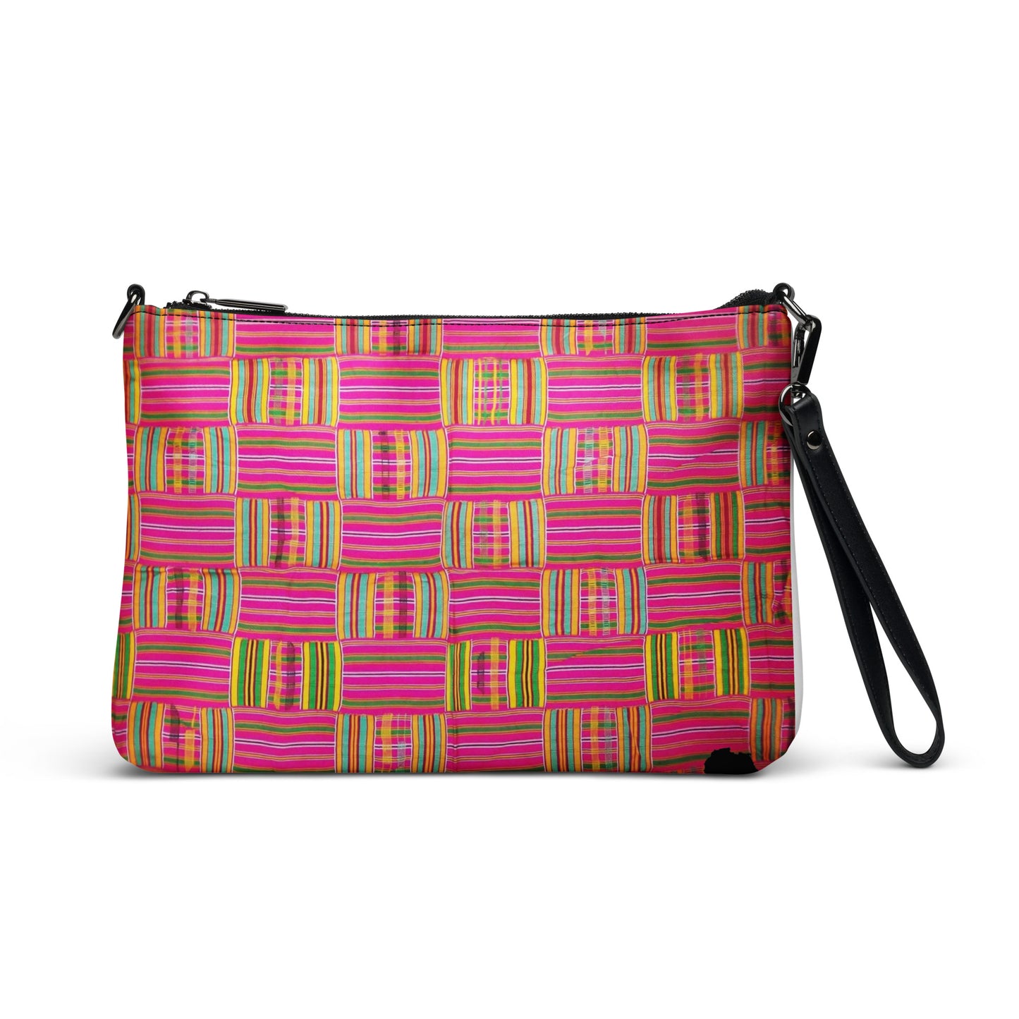 Pink Kente Crossbody Bag