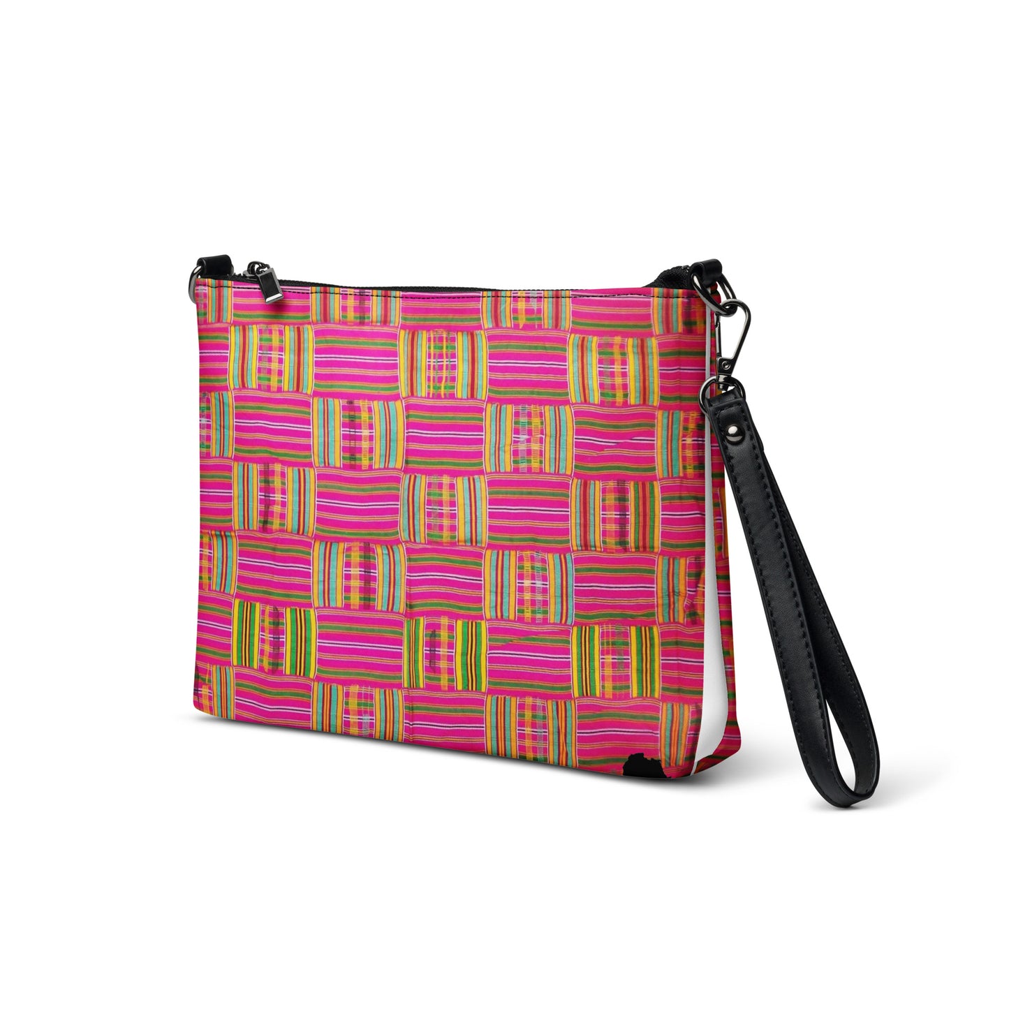 Pink Kente Crossbody Bag