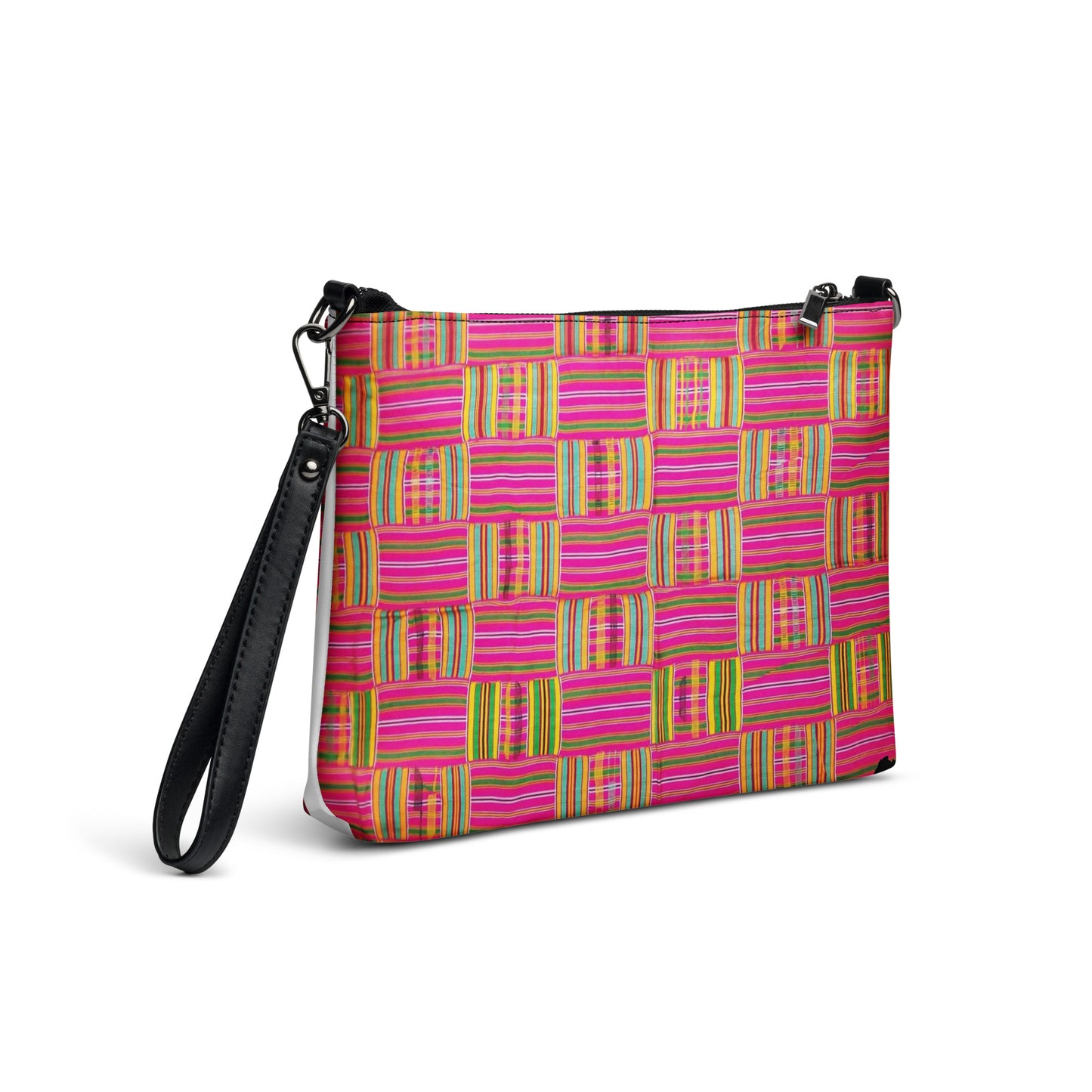 Pink Kente Crossbody Bag