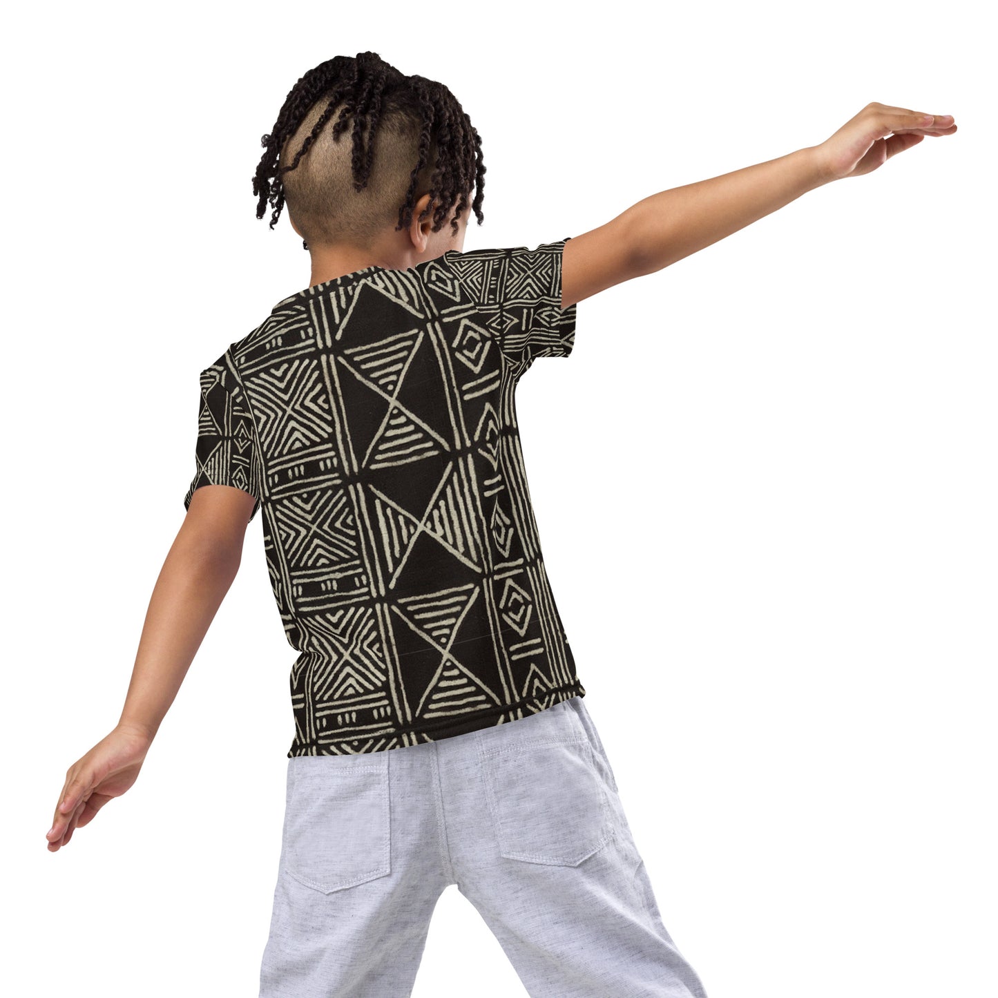 Mud Cloth Kids Crew Neck T-Shirt