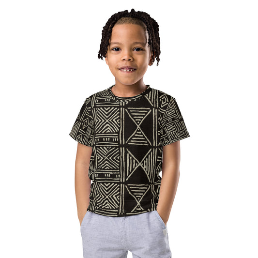 Mud Cloth Kids Crew Neck T-Shirt