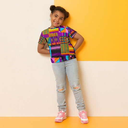 Kente Kids Crew Neck T-shirt