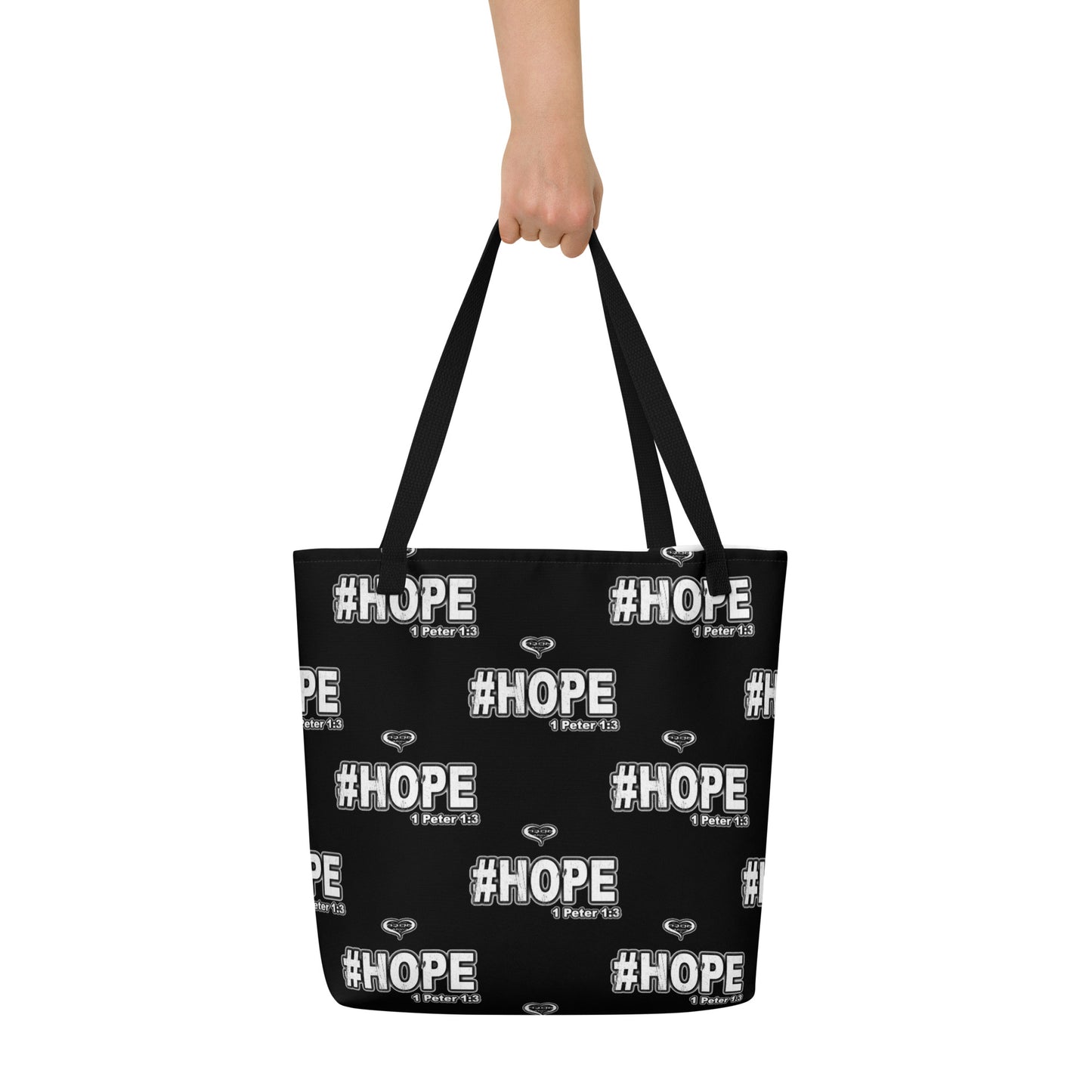 #Hope All-Over Print Large Tote Bag