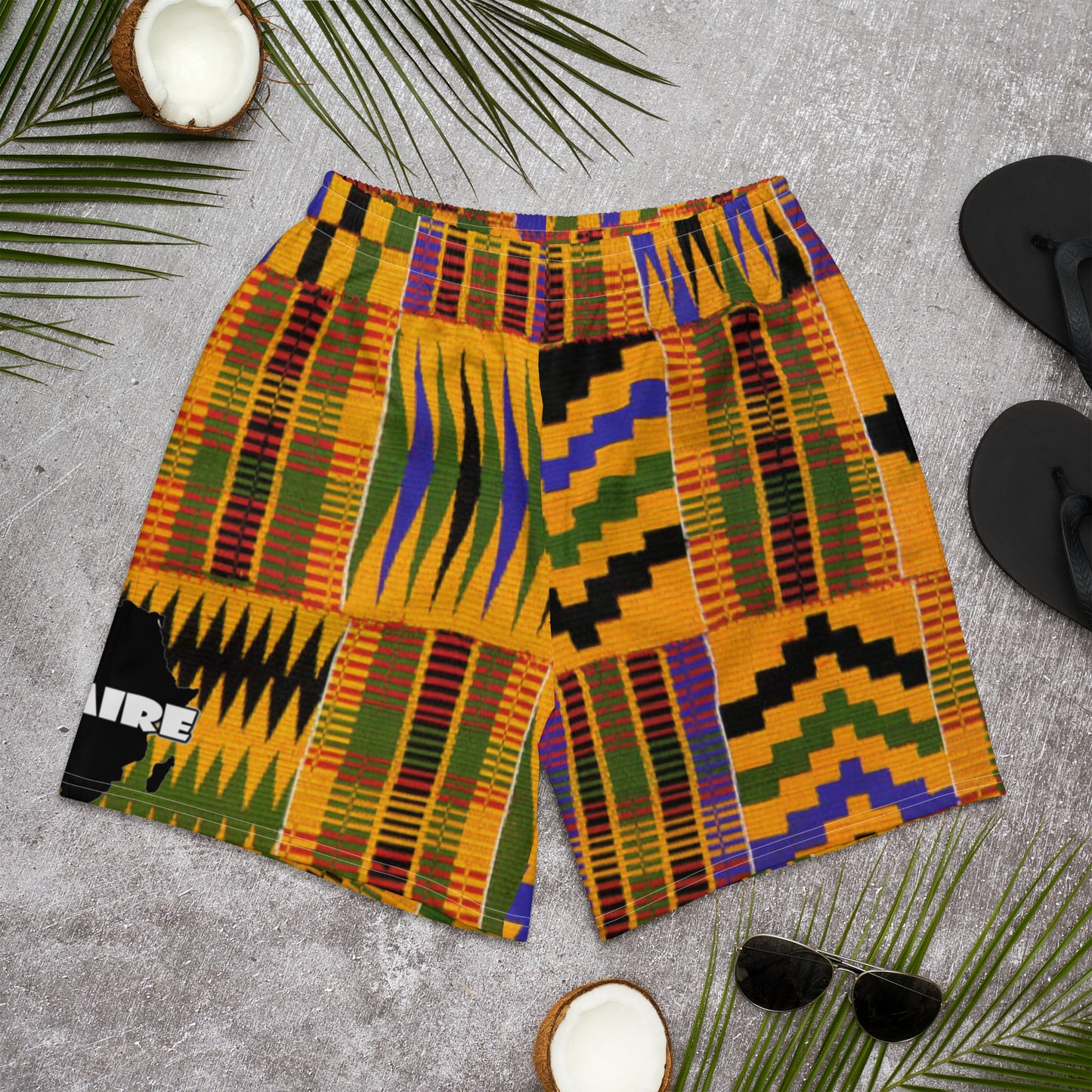 African Print Men's Athletic Shorts