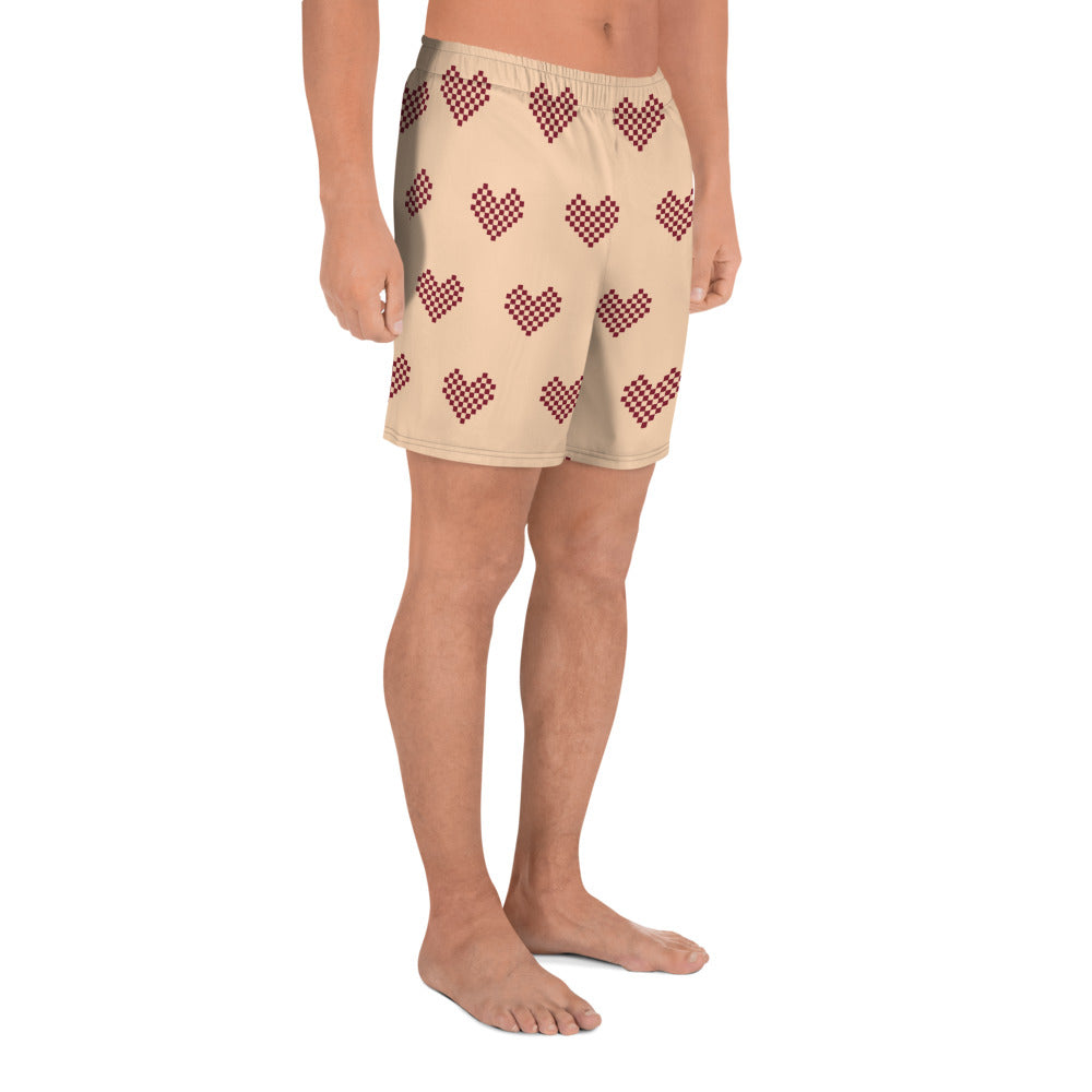 Heart Men's Athletic Shorts