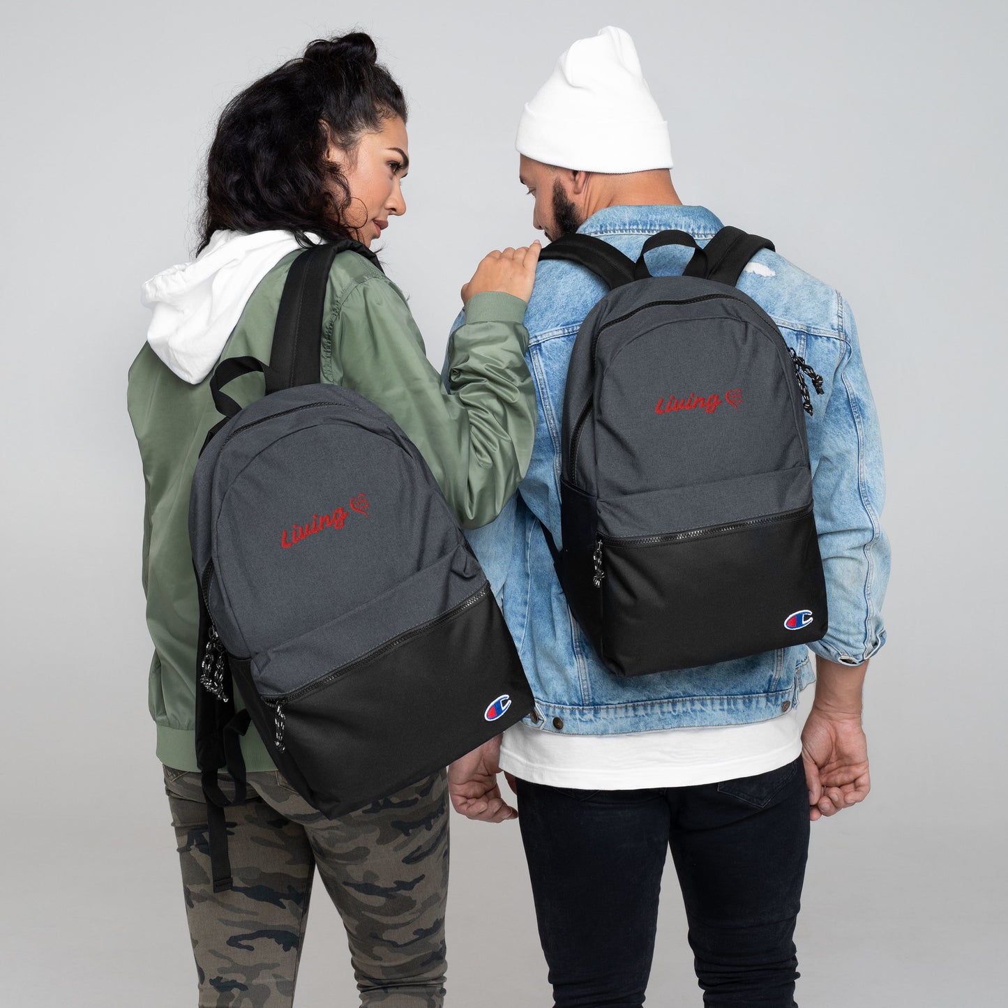 Living Ahava Embroidered Champion Backpack