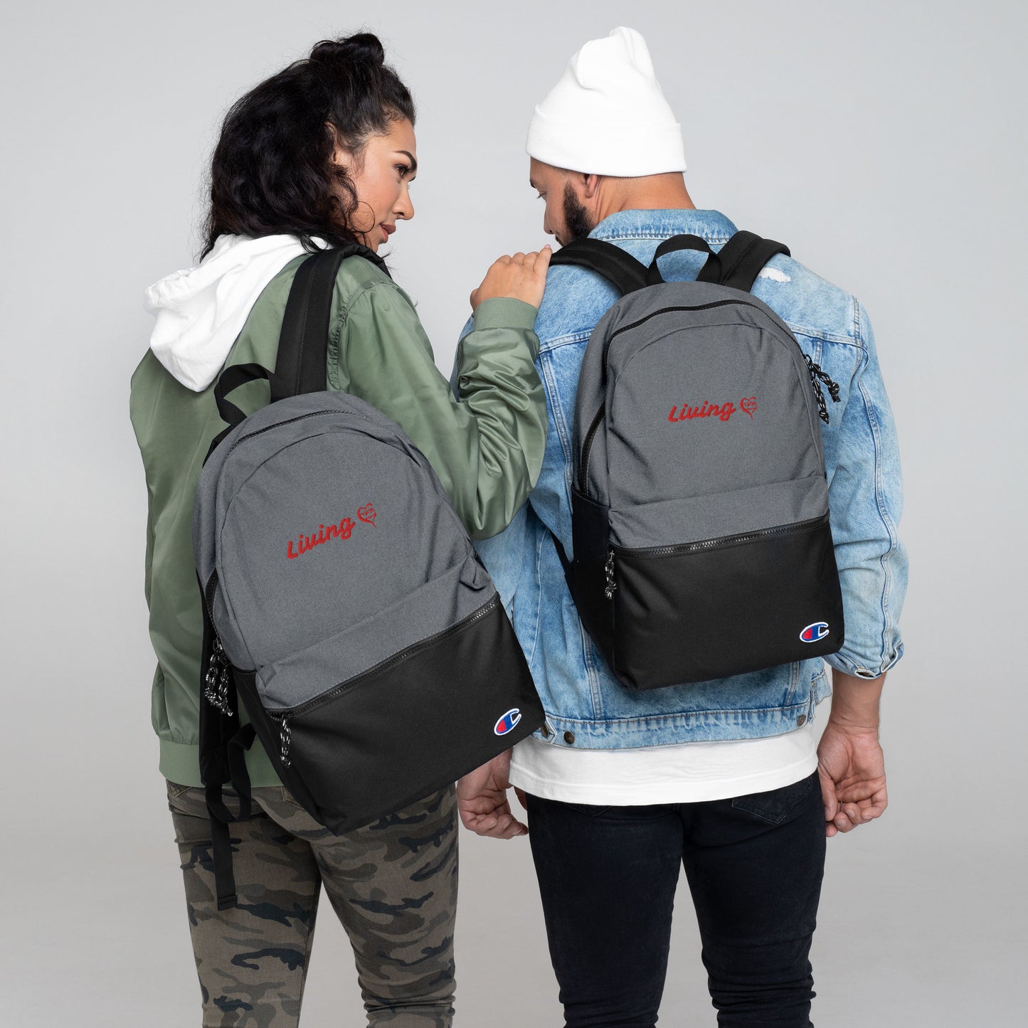 Living Ahava Embroidered Champion Backpack