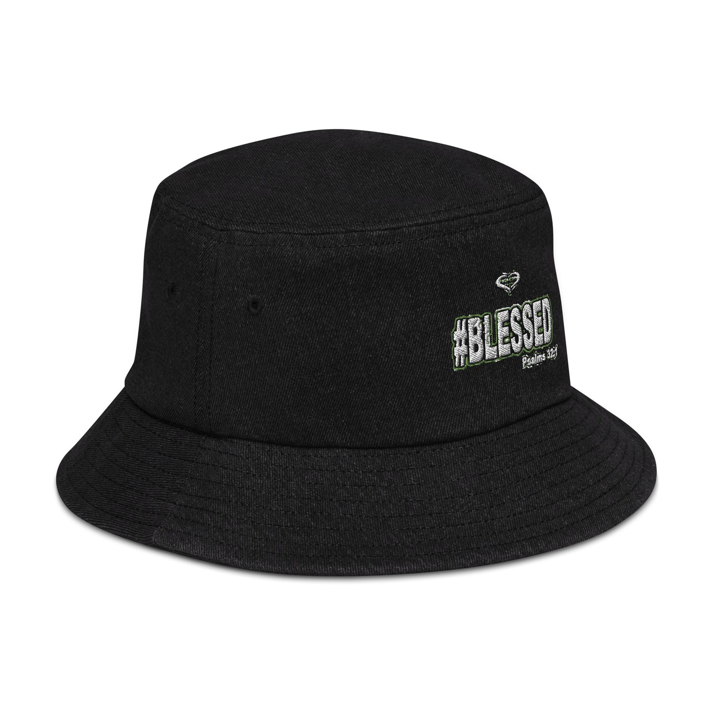 #Blessed Denim Bucket Hat