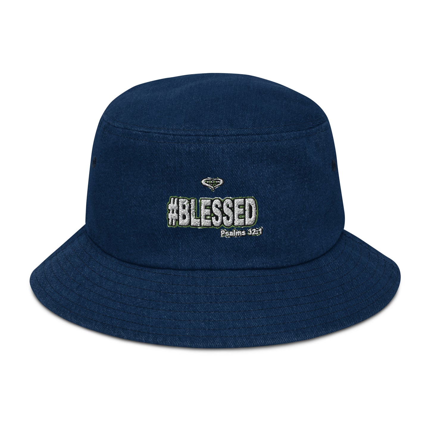 #Blessed Denim Bucket Hat