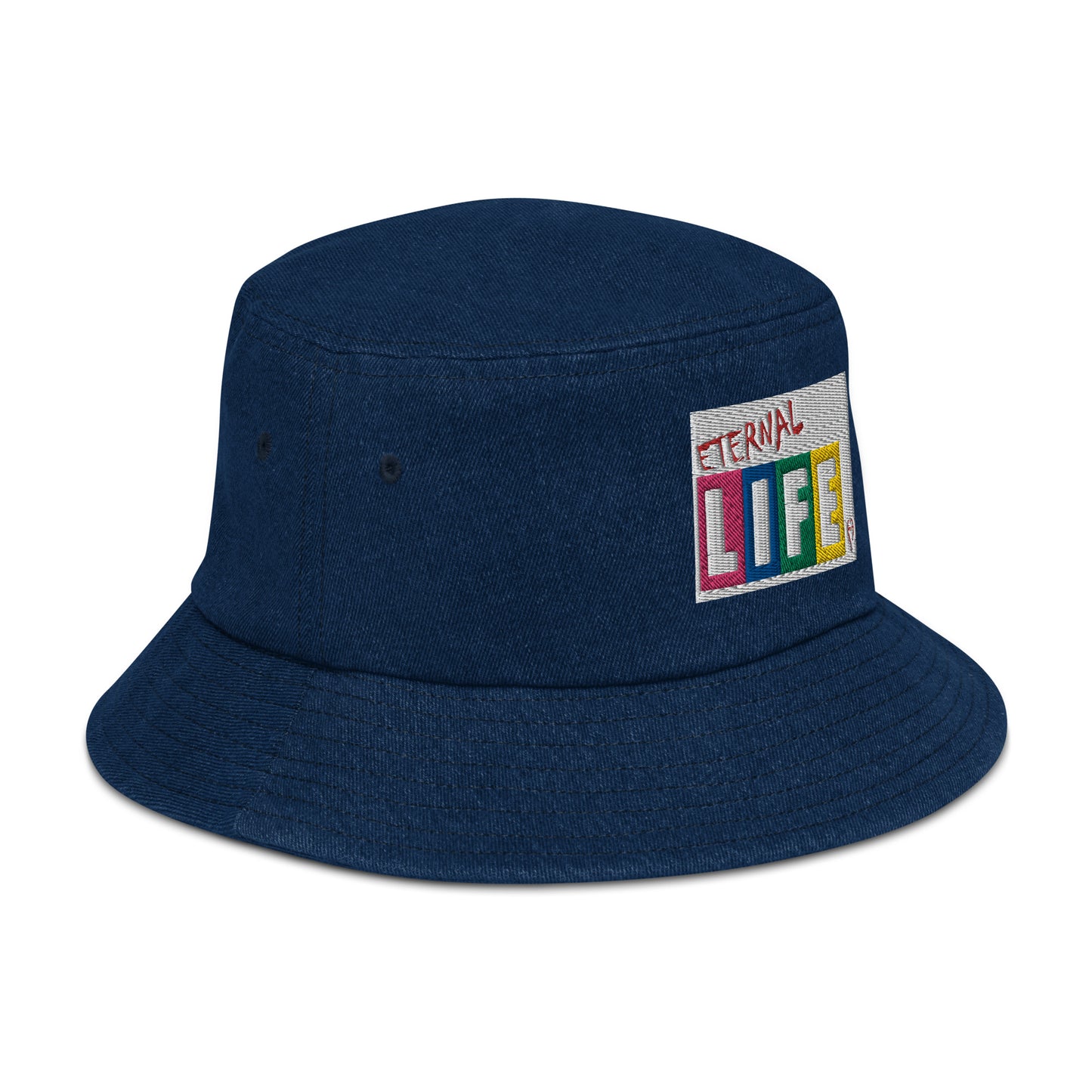 Eternal Life Denim Bucket Hat