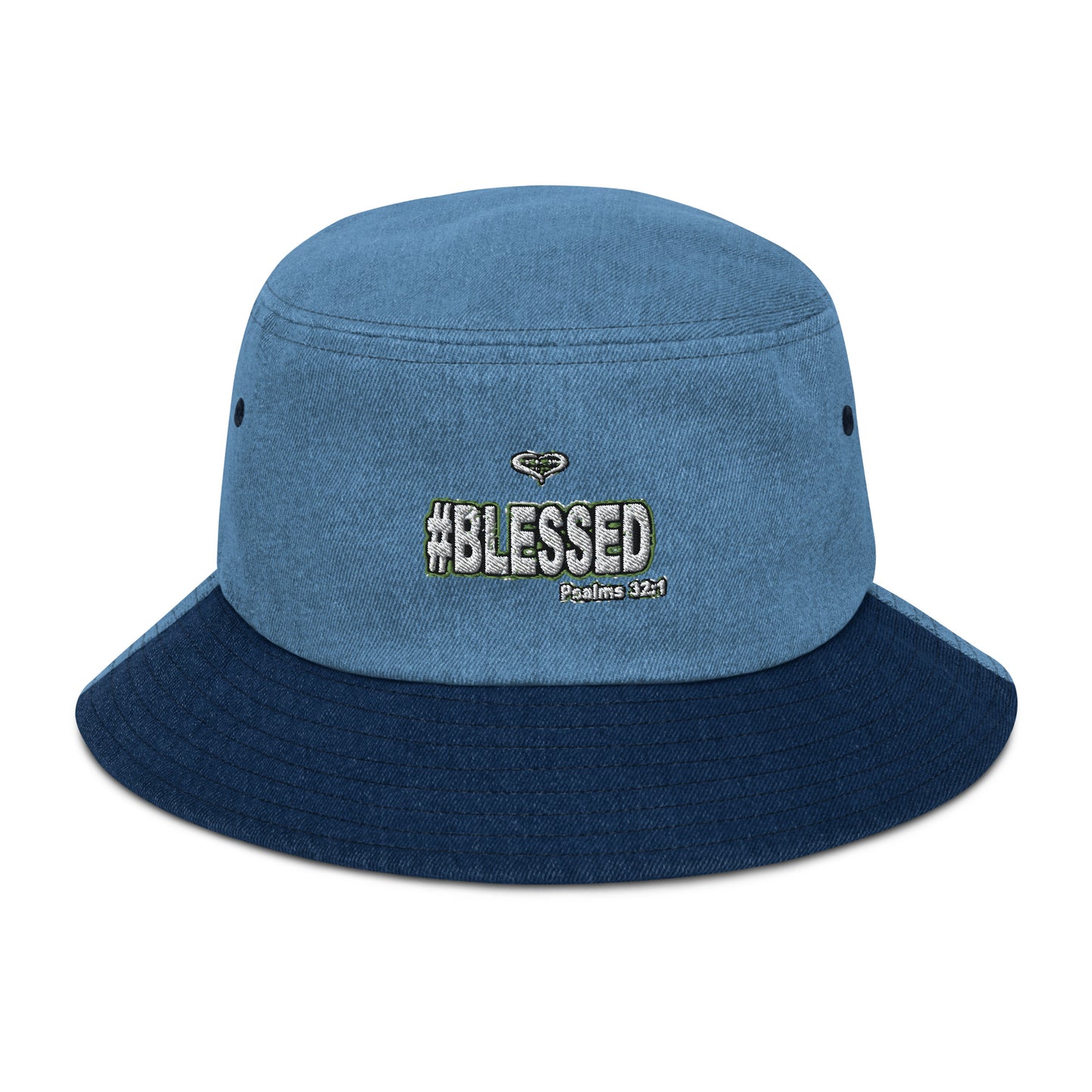 #Blessed Denim Bucket Hat