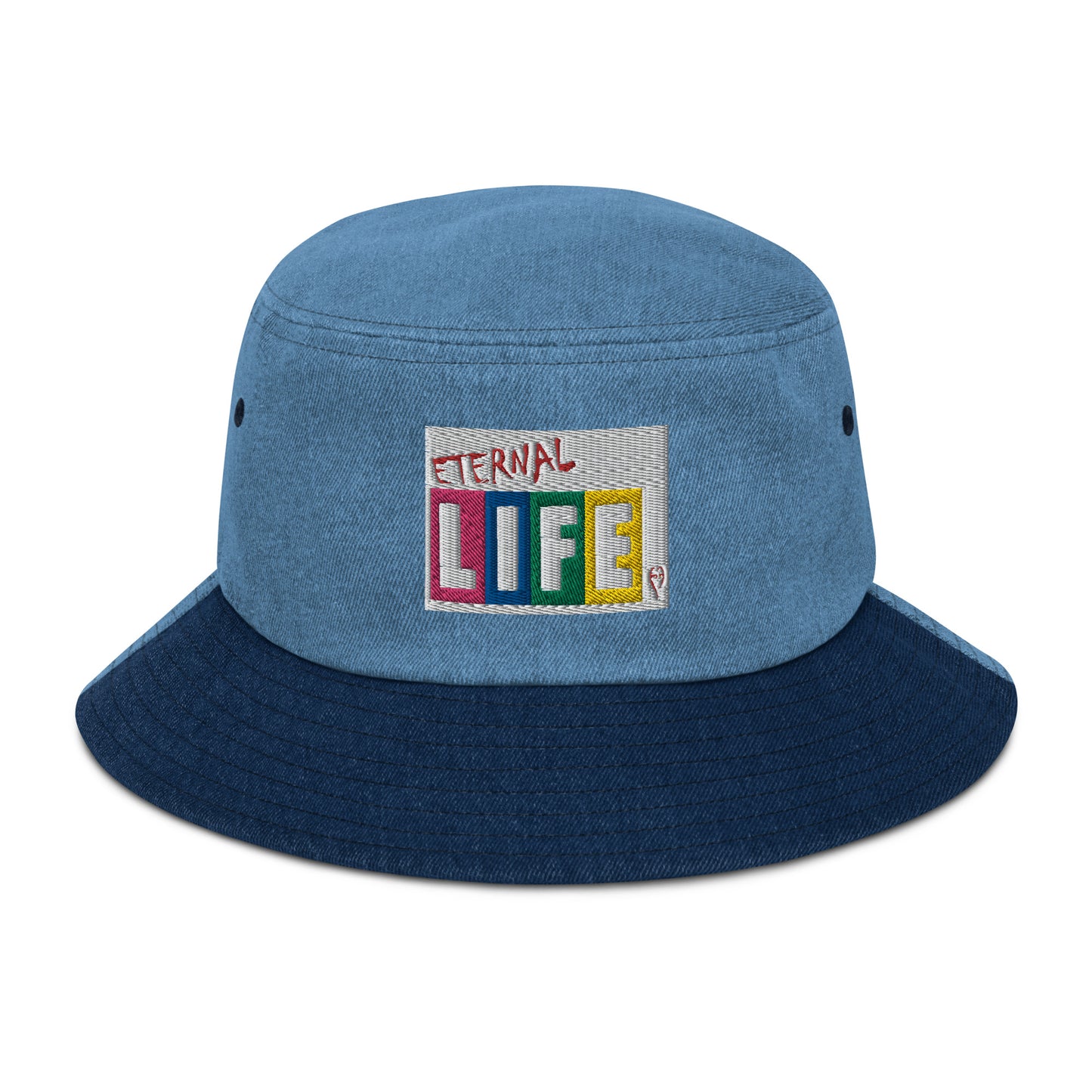 Eternal Life Denim Bucket Hat