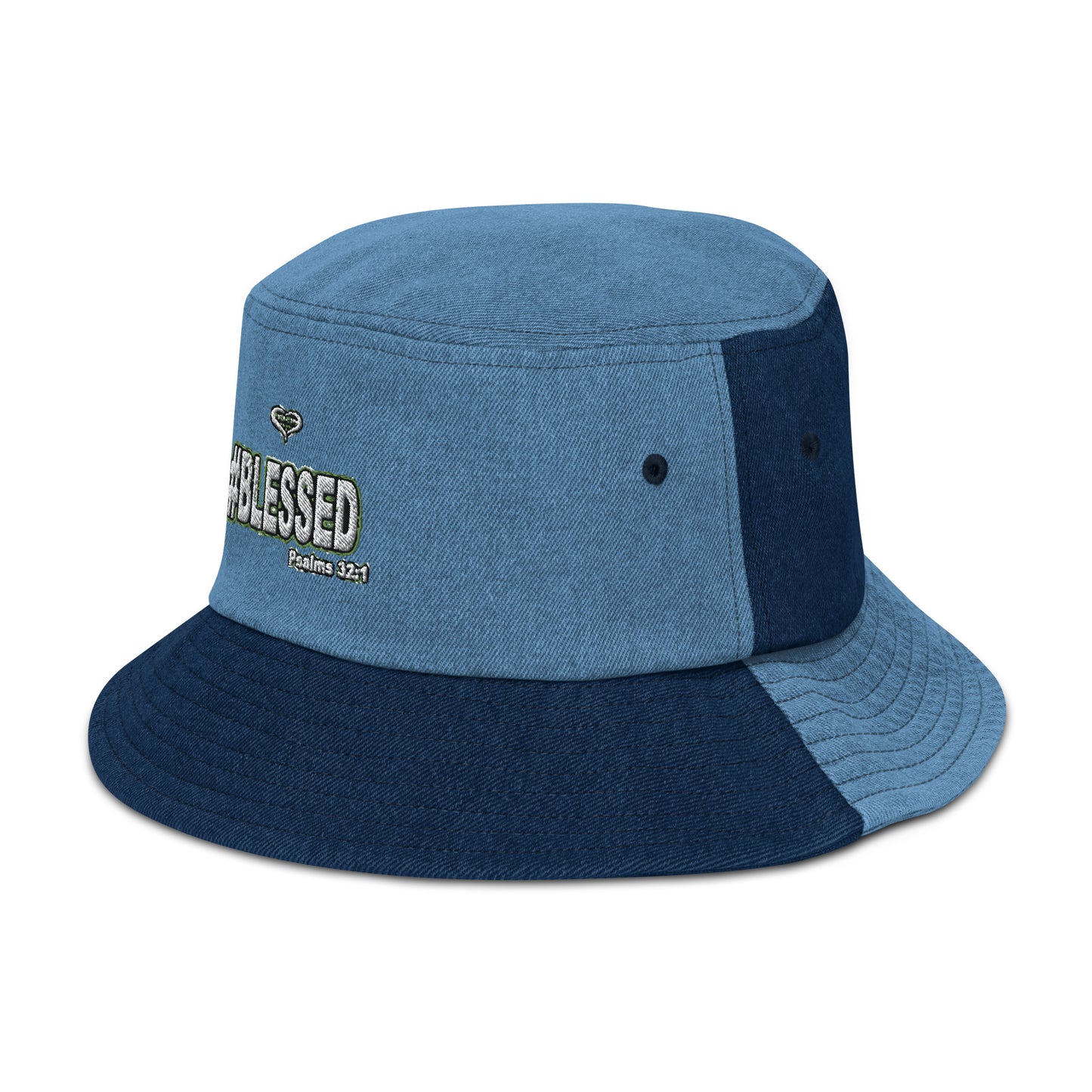 #Blessed Denim Bucket Hat