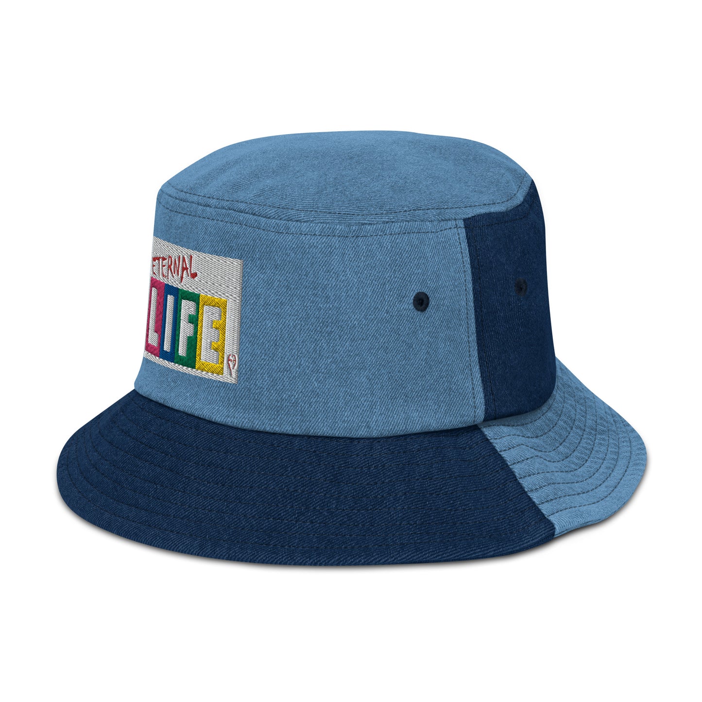 Eternal Life Denim Bucket Hat