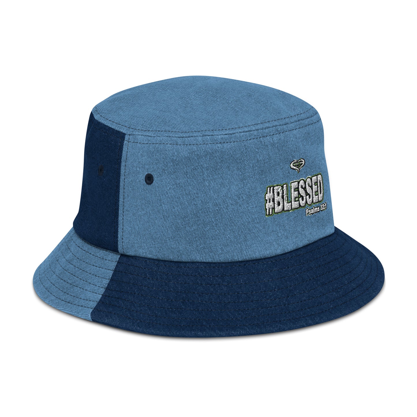 #Blessed Denim Bucket Hat