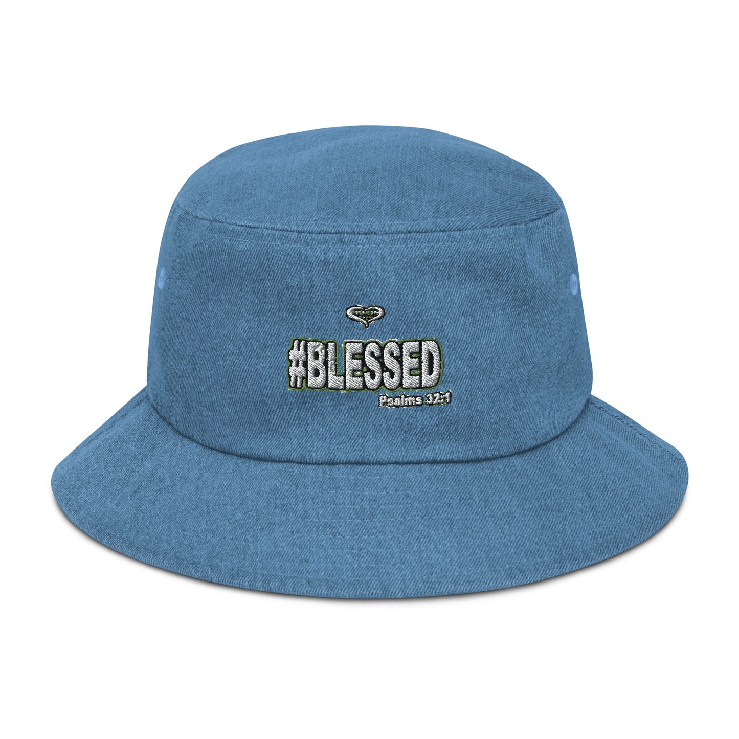 #Blessed Denim Bucket Hat