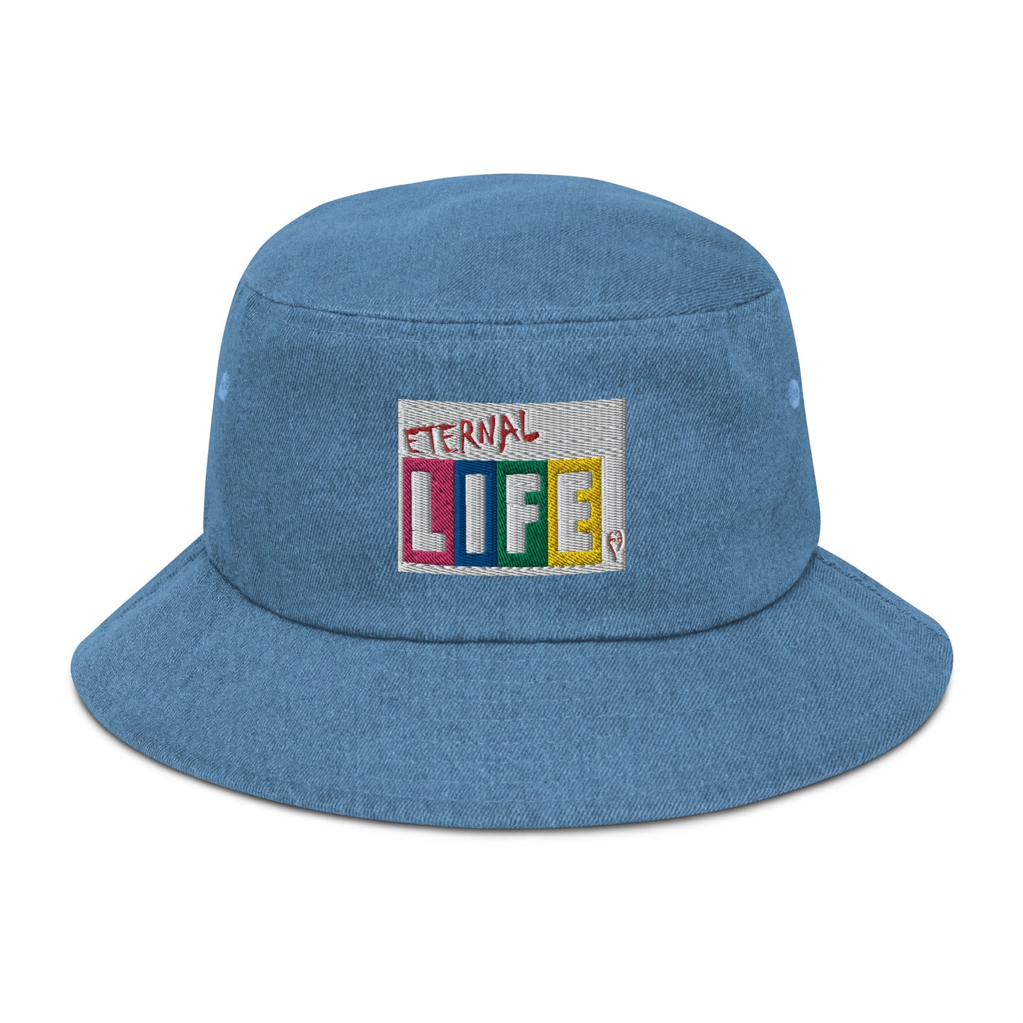 Eternal Life Denim Bucket Hat