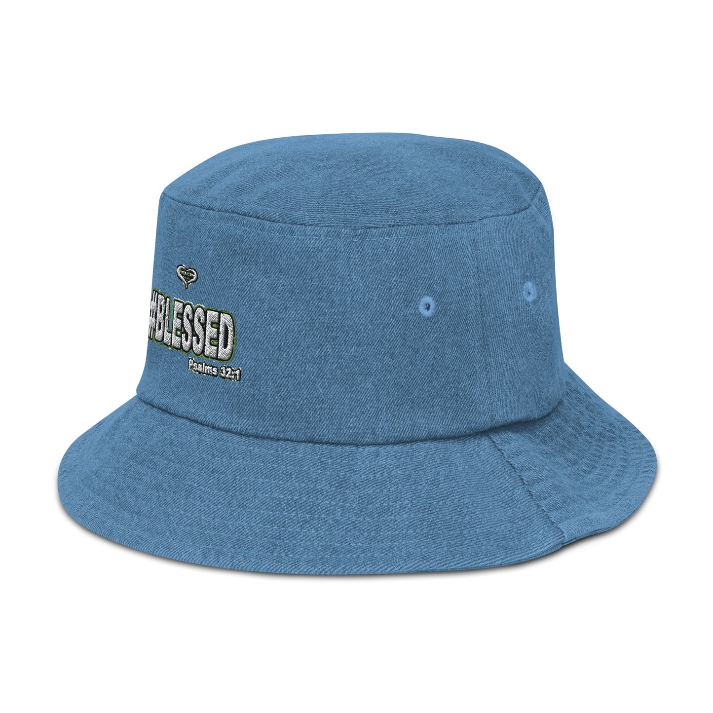 #Blessed Denim Bucket Hat