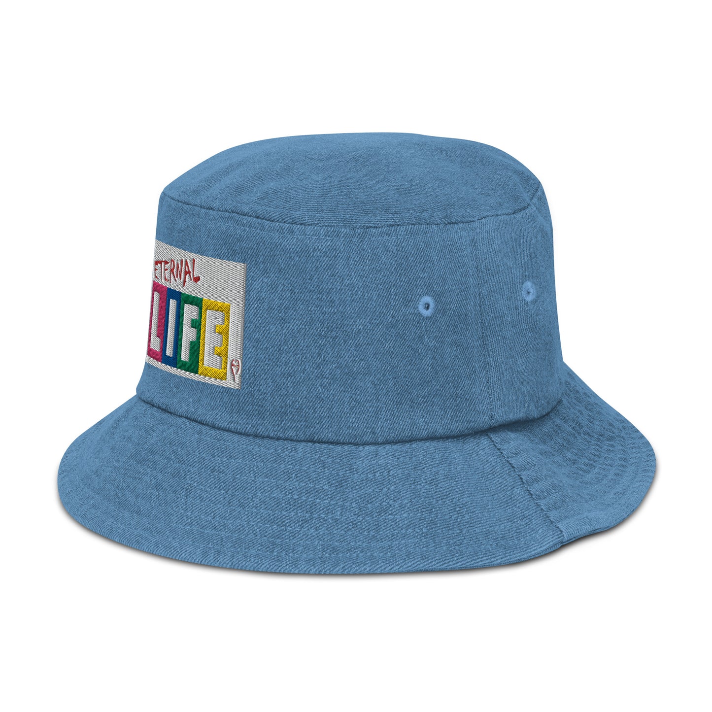 Eternal Life Denim Bucket Hat