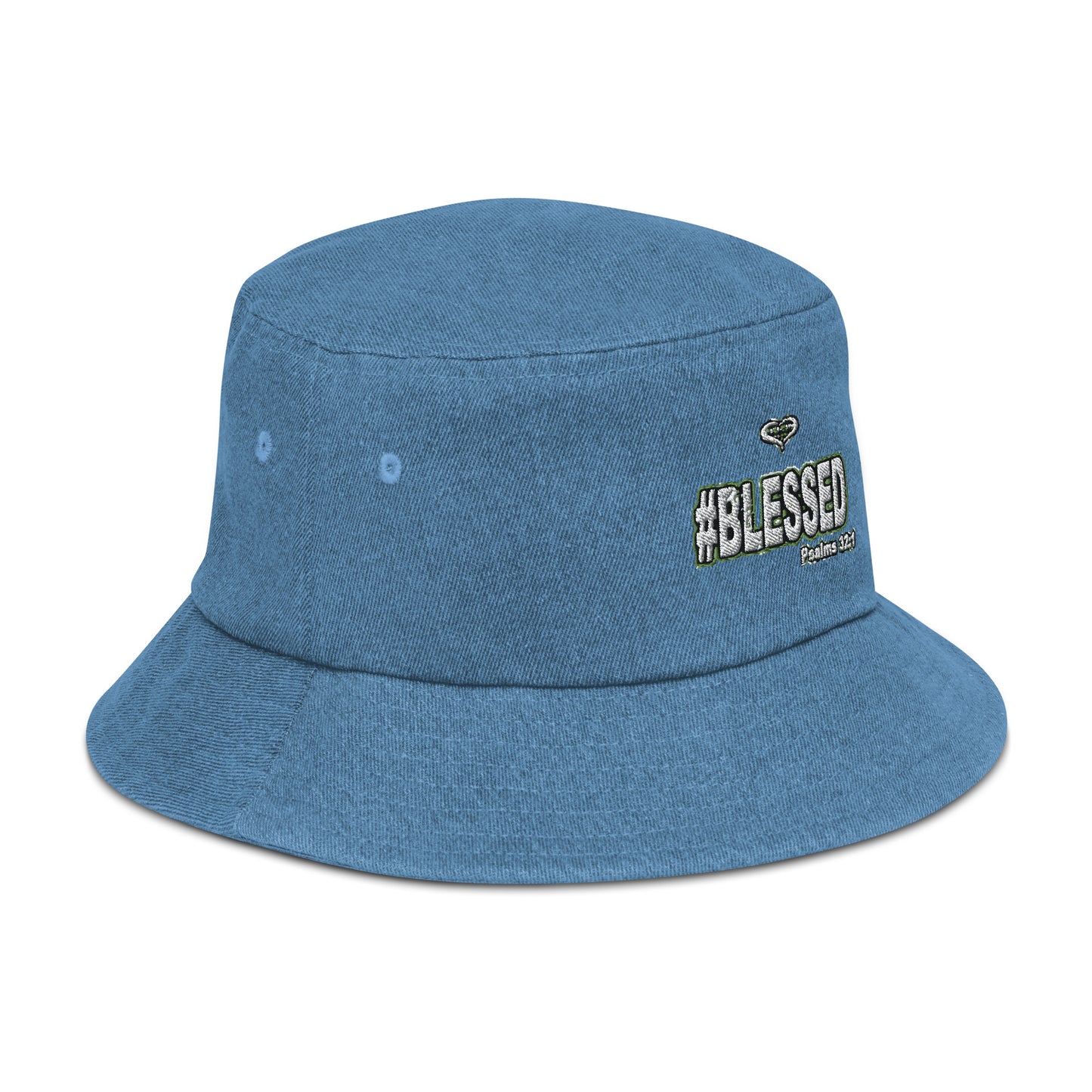 #Blessed Denim Bucket Hat