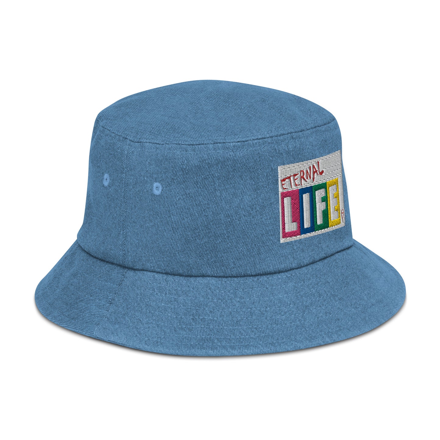 Eternal Life Denim Bucket Hat