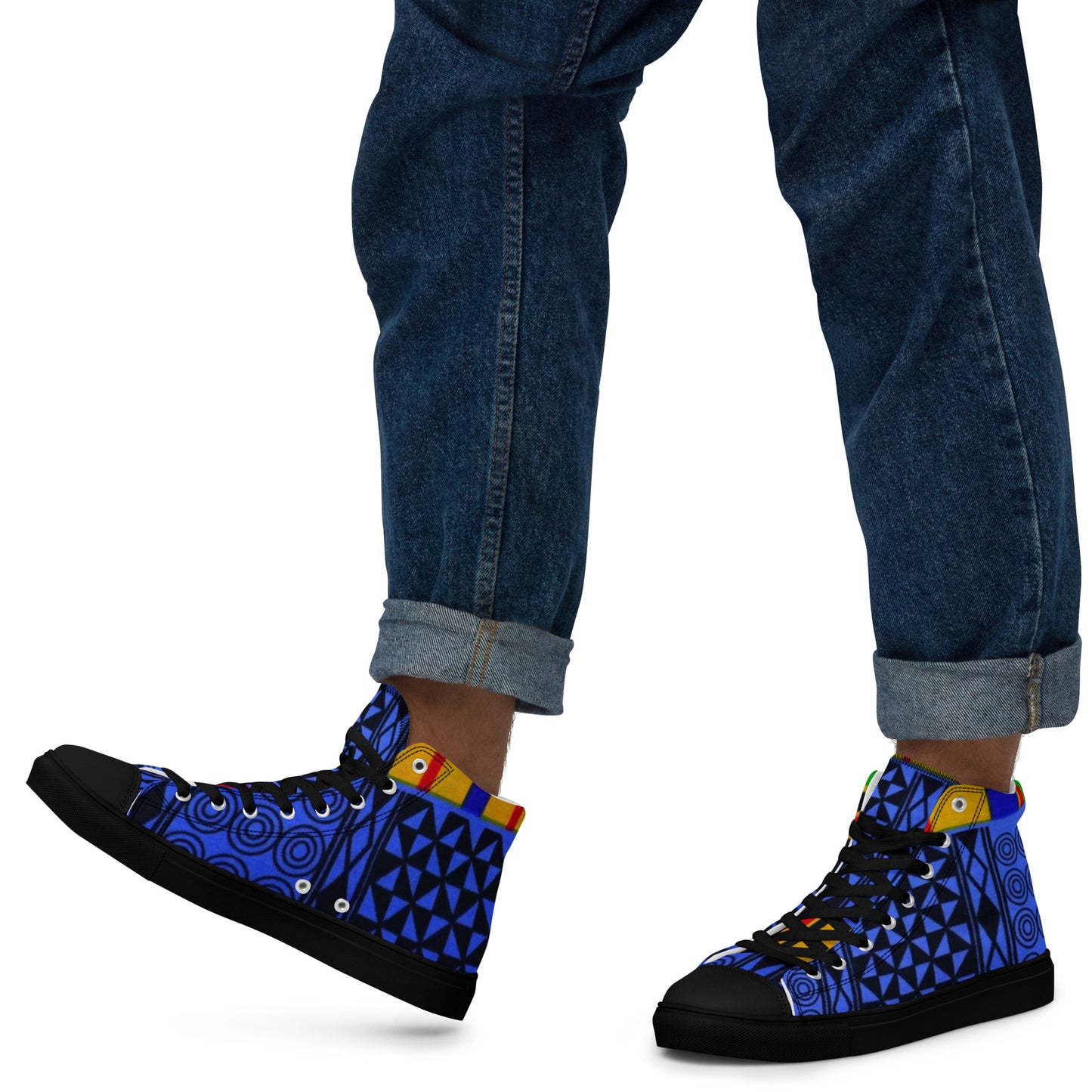 Blue Men’s High Top Canvas Shoes