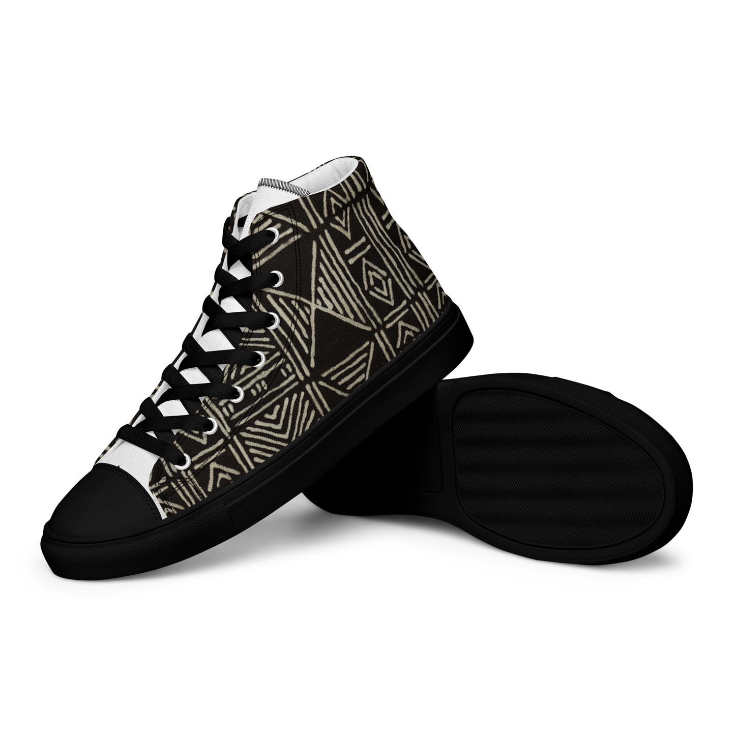 Mudcloth Women’s High Top Canvas Shoes