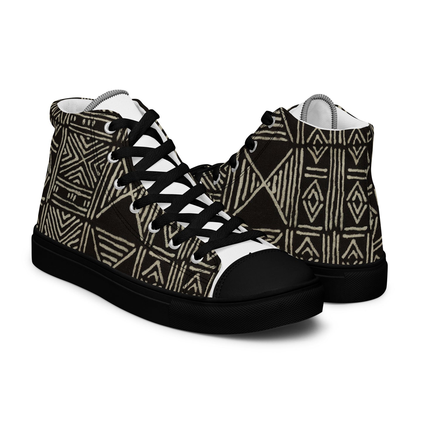 Mudcloth Women’s High Top Canvas Shoes