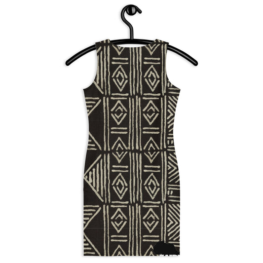 Mud Cloth African Print Sublimation Cut & Sew Dress