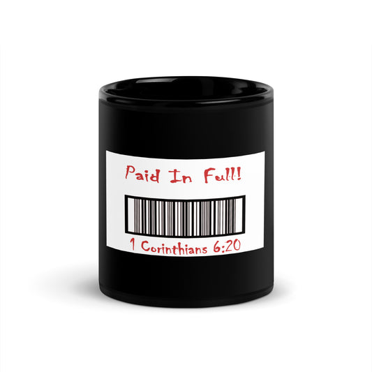 Paid in Full Jesus Black Mug