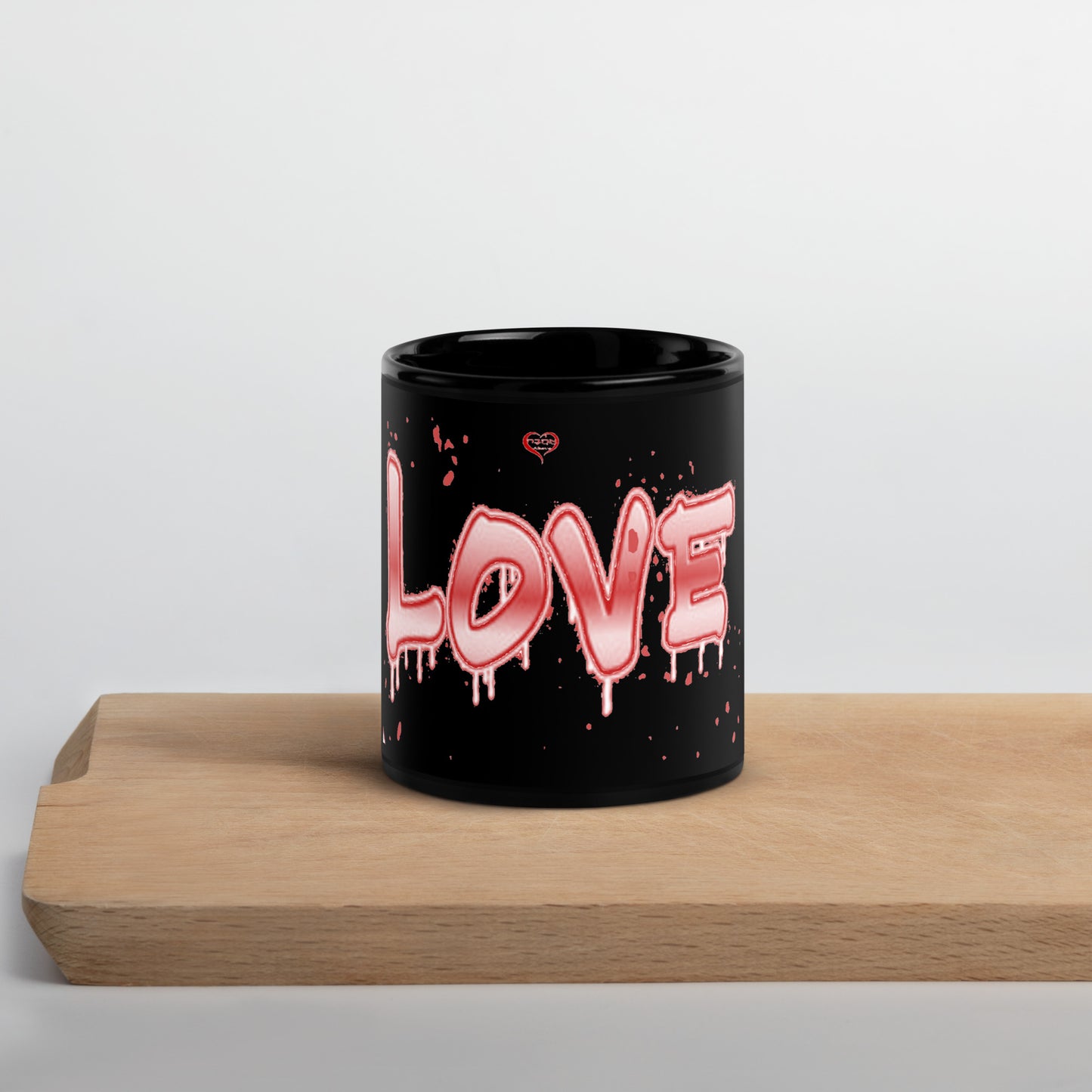 Dripping Love Black Mug