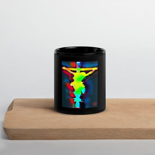 Jesus Watercolor Resurrection Black Mug