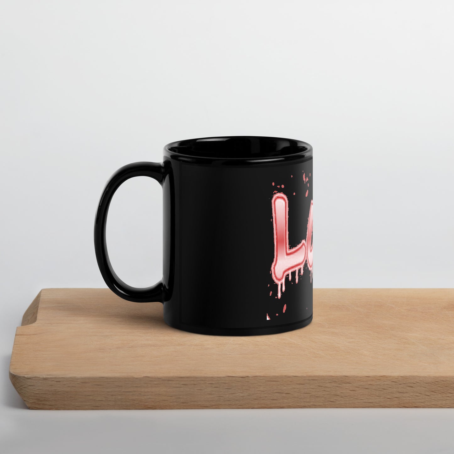 Dripping Love Black Mug