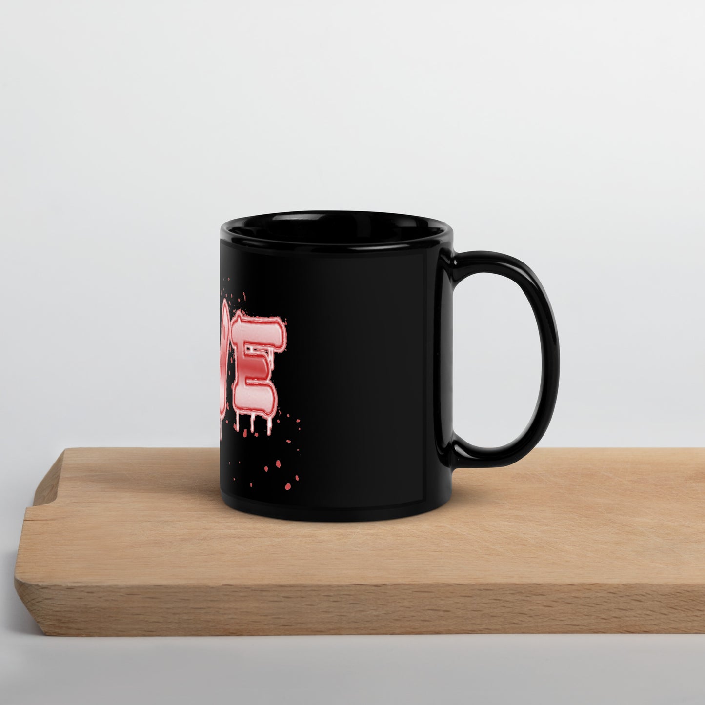 Dripping Love Black Mug