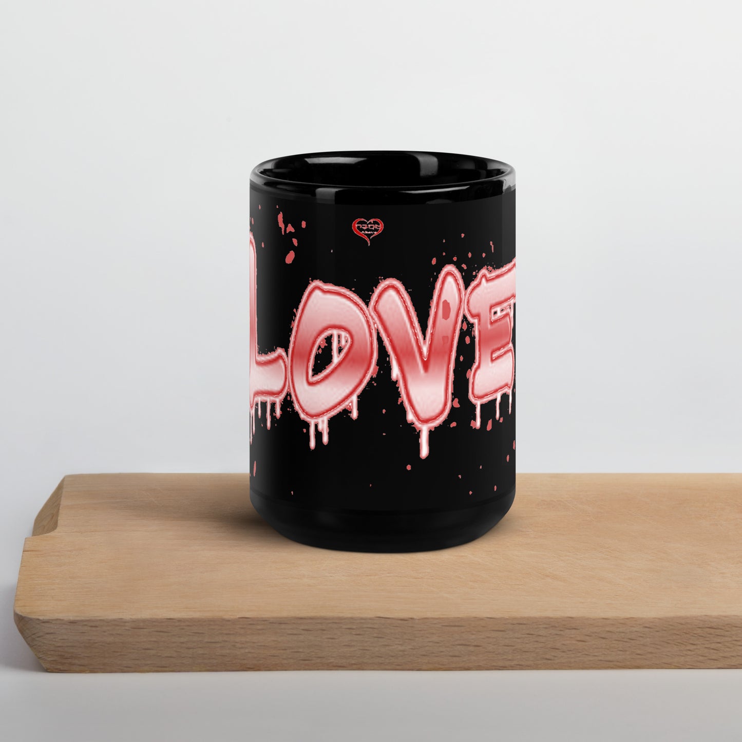 Dripping Love Black Mug