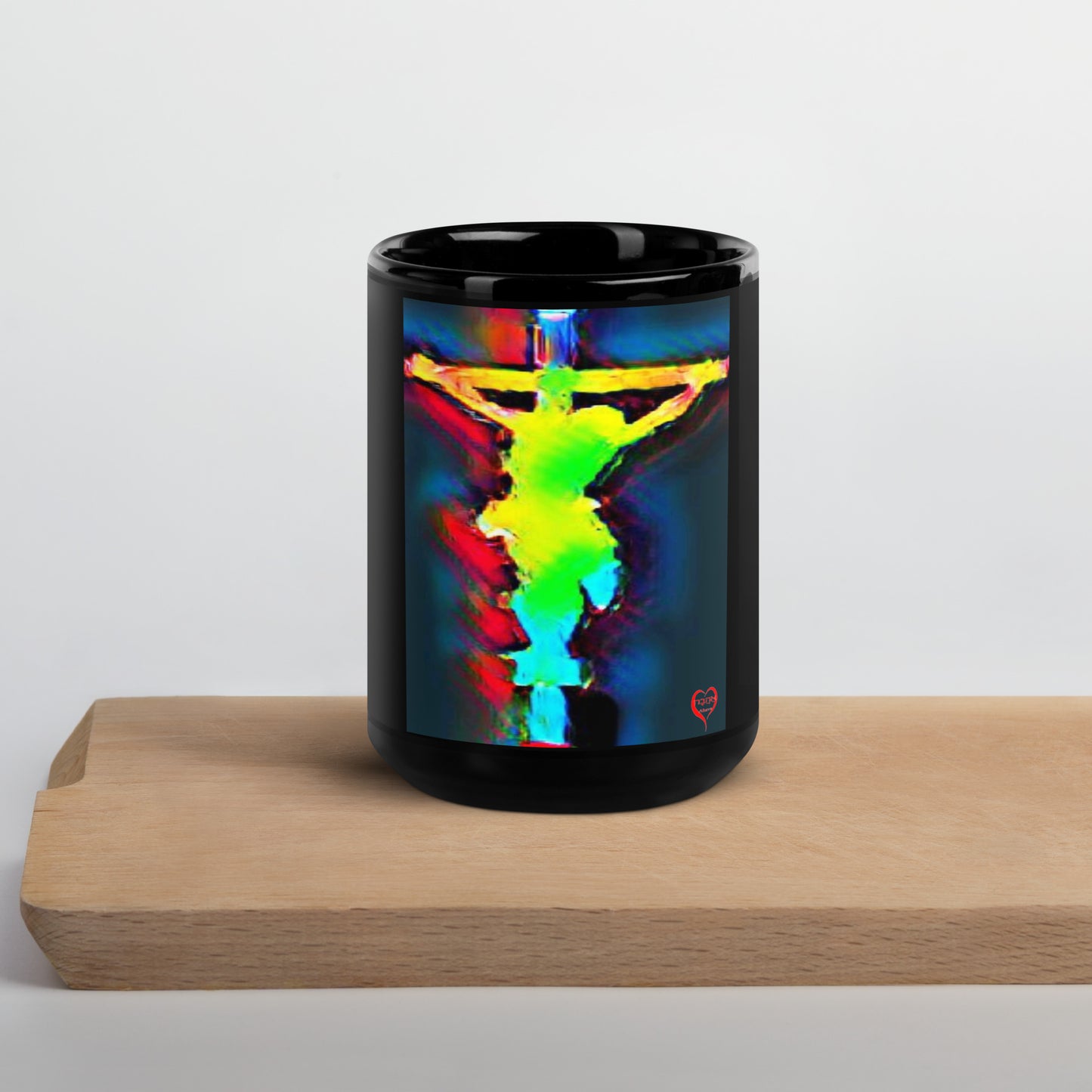 Jesus Watercolor Resurrection Black Mug