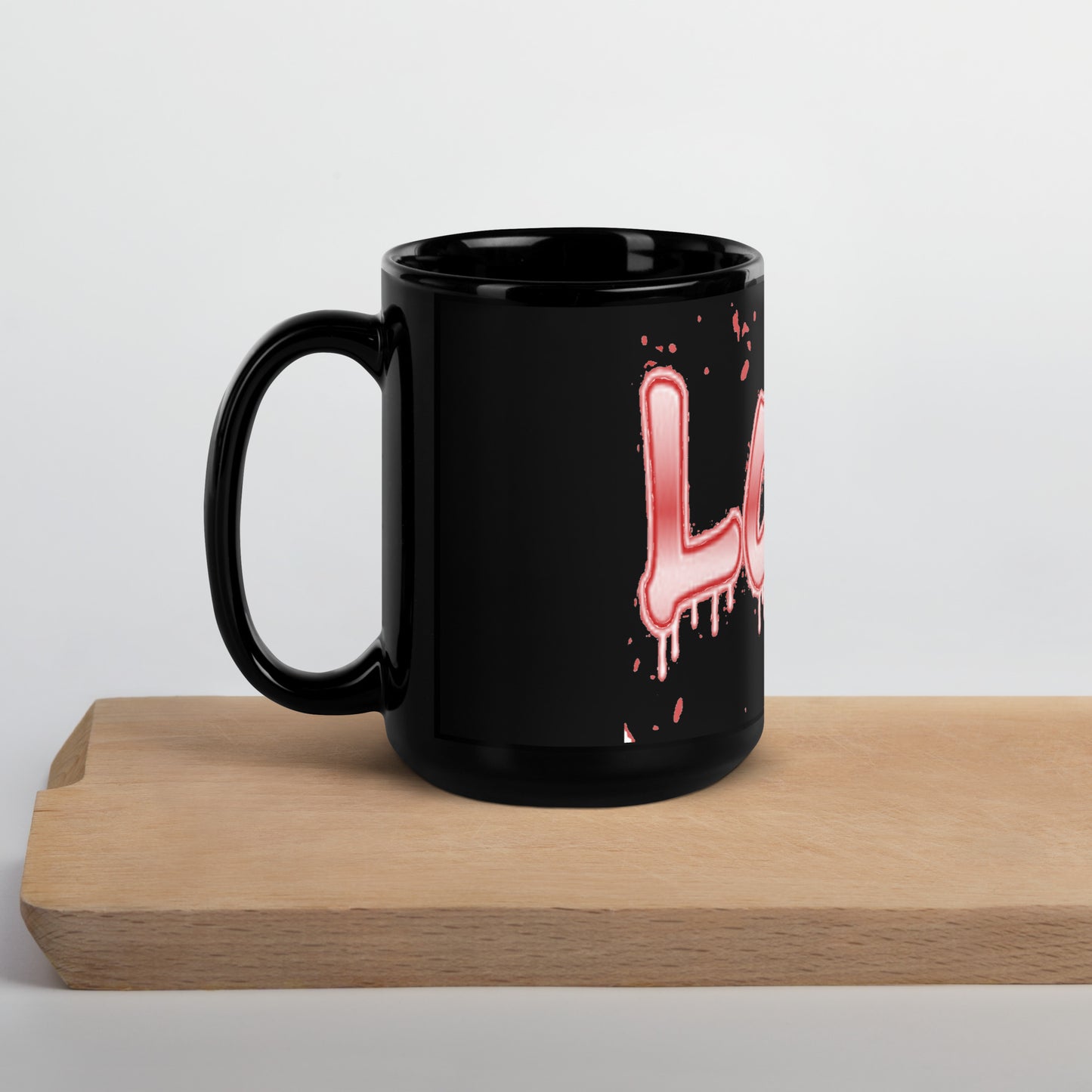 Dripping Love Black Mug