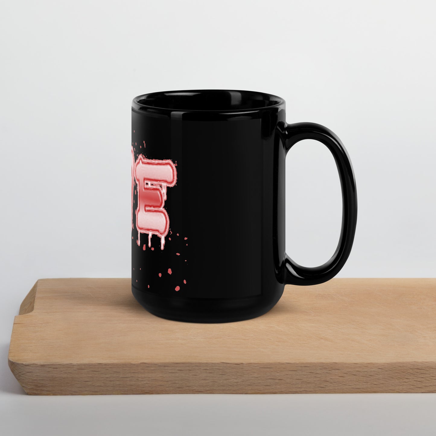 Dripping Love Black Mug