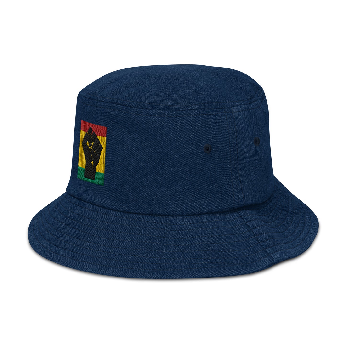 Black Power Denim Bucket Hat