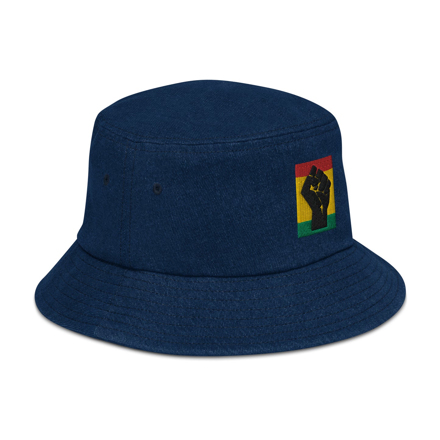 Black Power Denim Bucket Hat