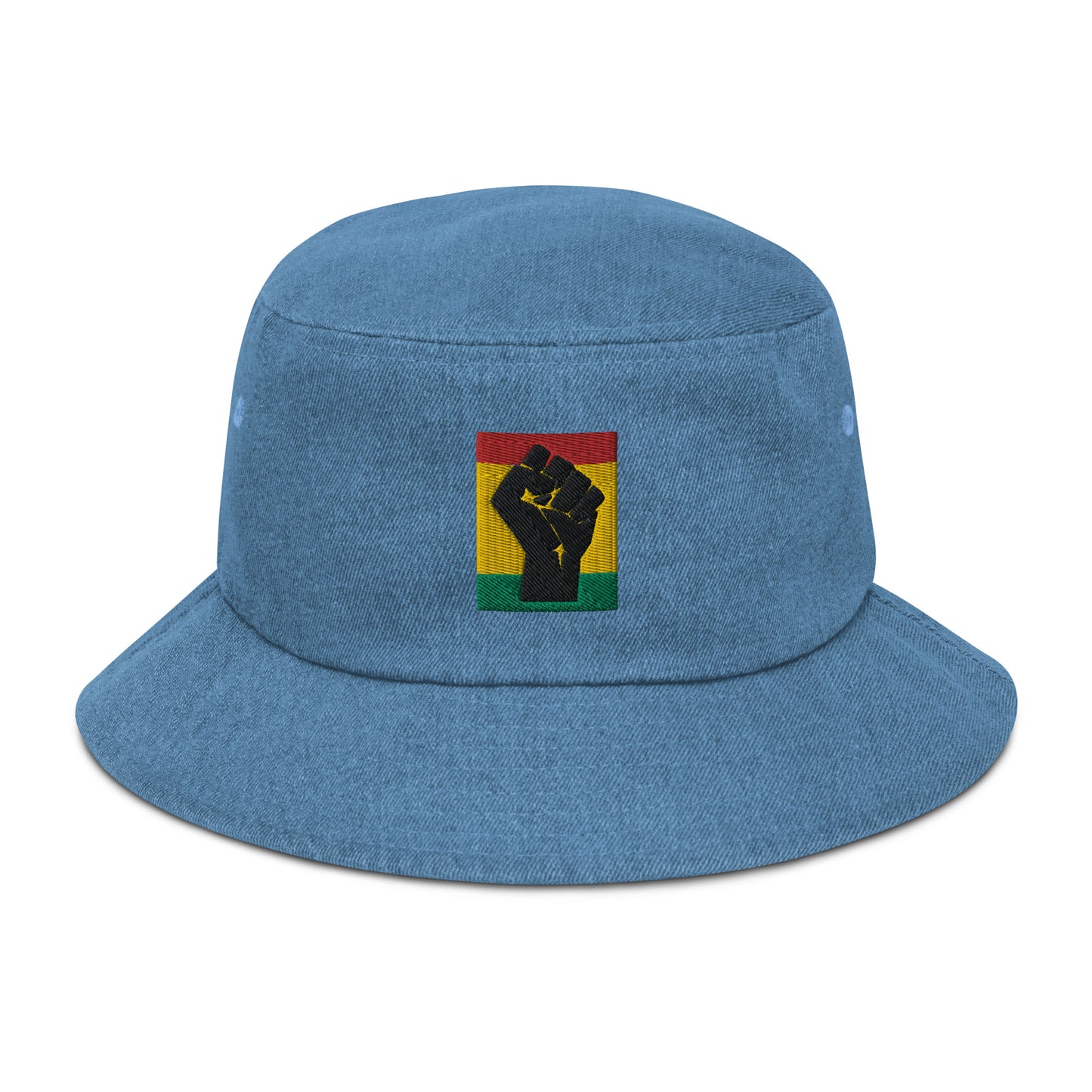 Black Power Denim Bucket Hat