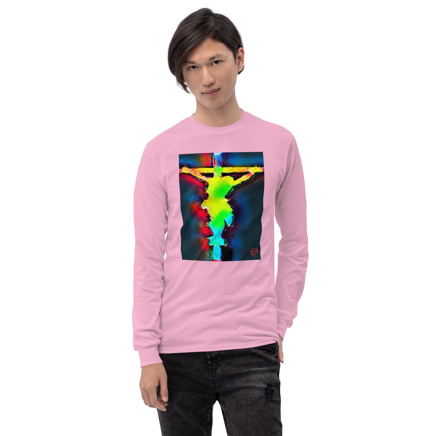 Jesus Watercolor Long Sleeve Shirt for Men