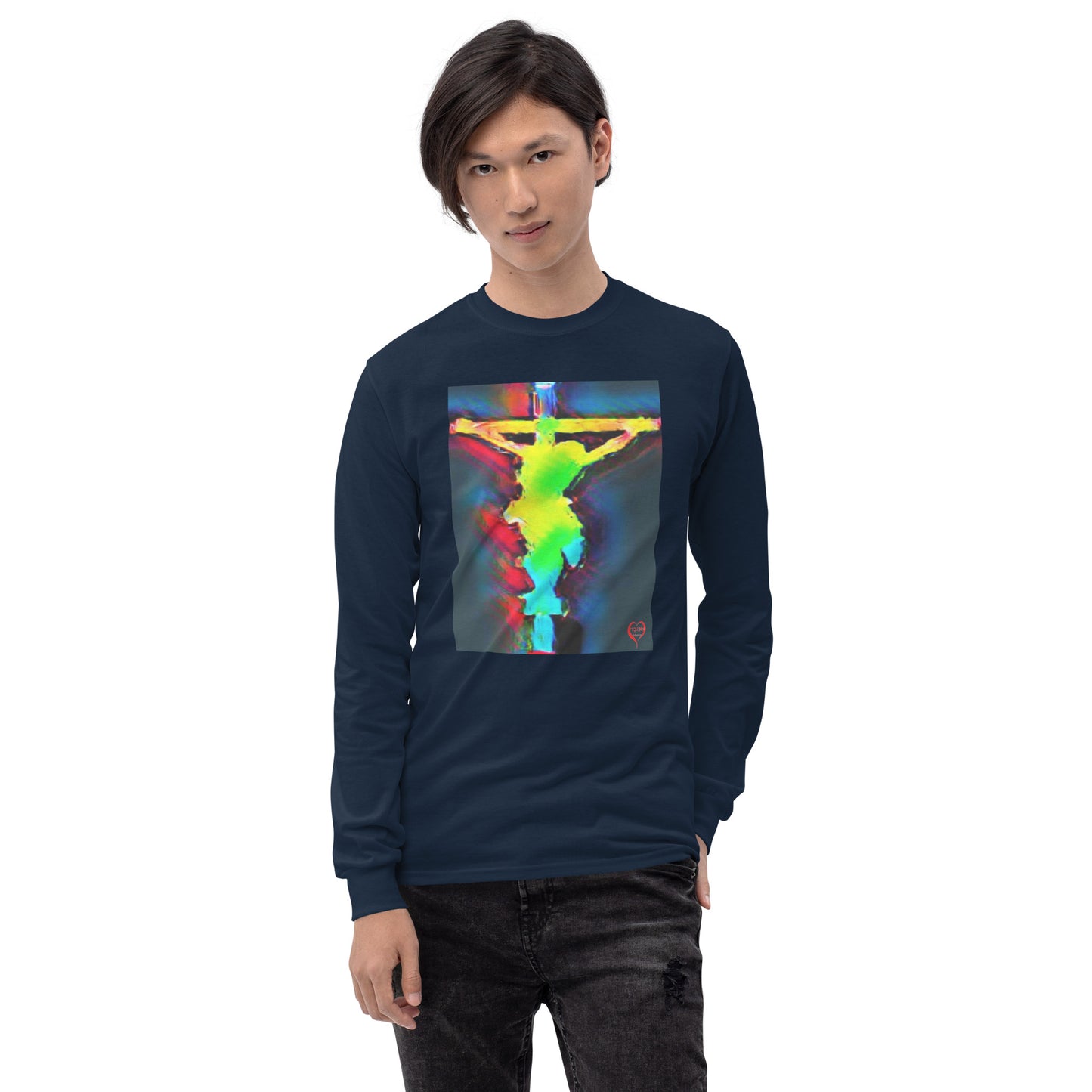 Jesus Watercolor Long Sleeve Shirt for Men