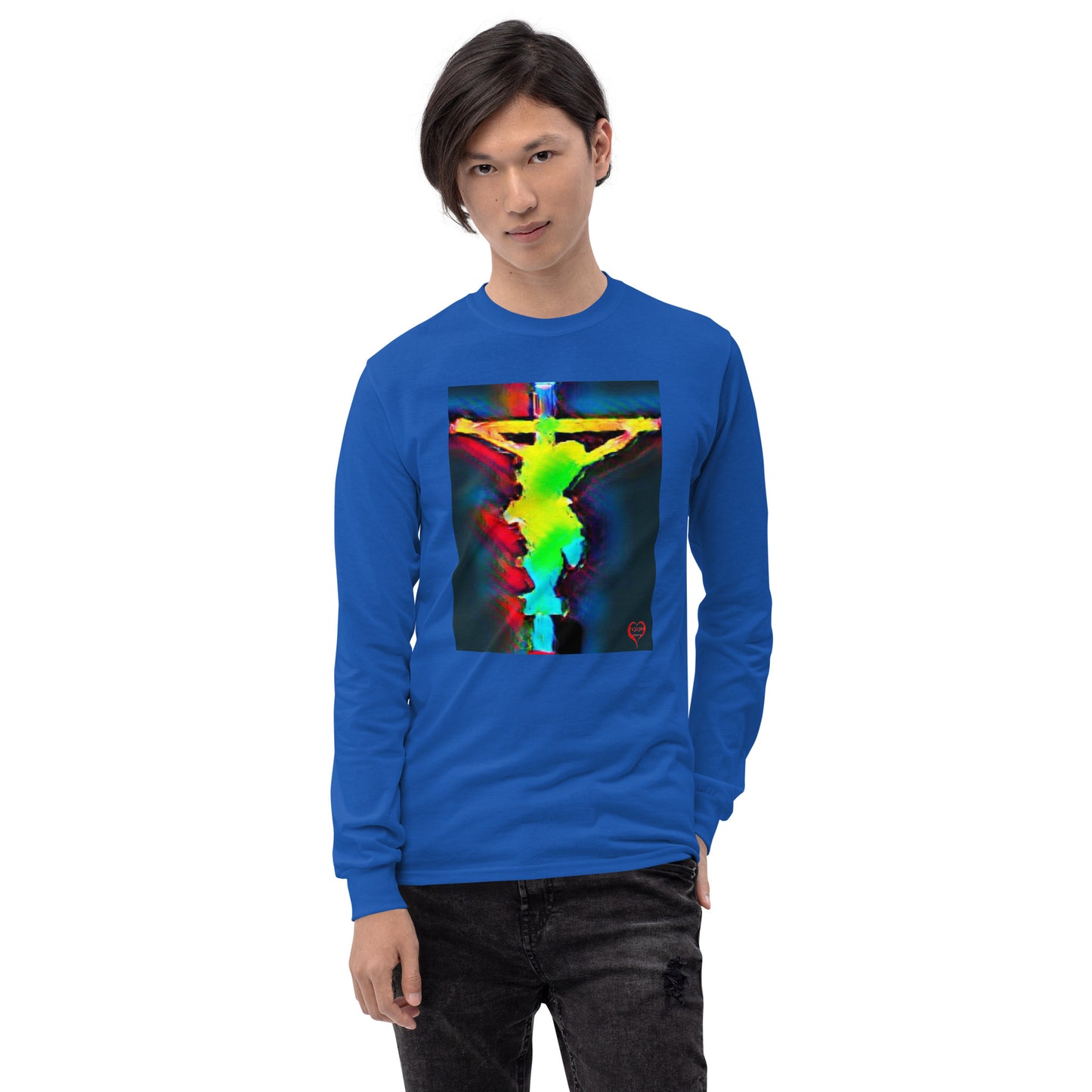 Jesus Watercolor Long Sleeve Shirt for Men