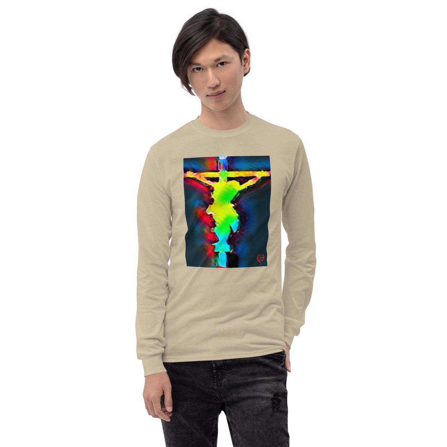 Jesus Watercolor Long Sleeve Shirt for Men