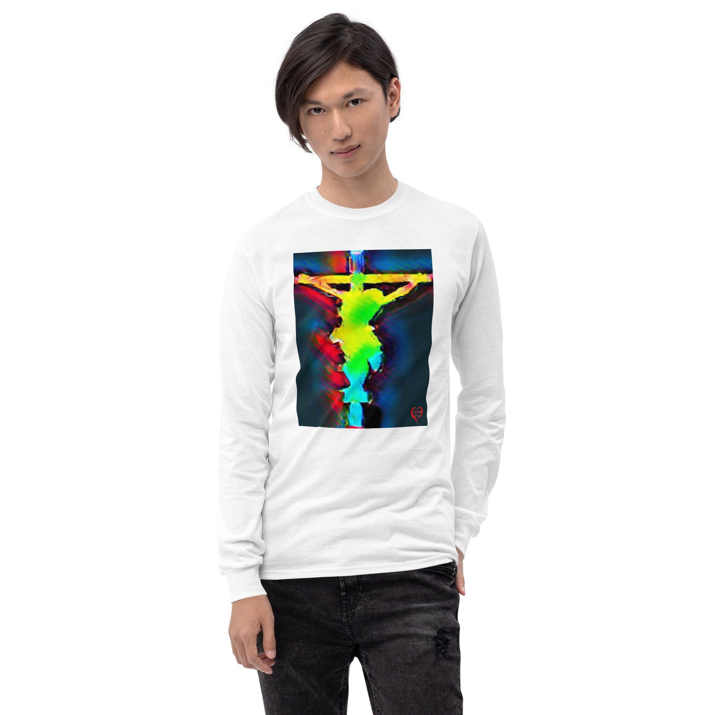 Jesus Watercolor Long Sleeve Shirt for Men