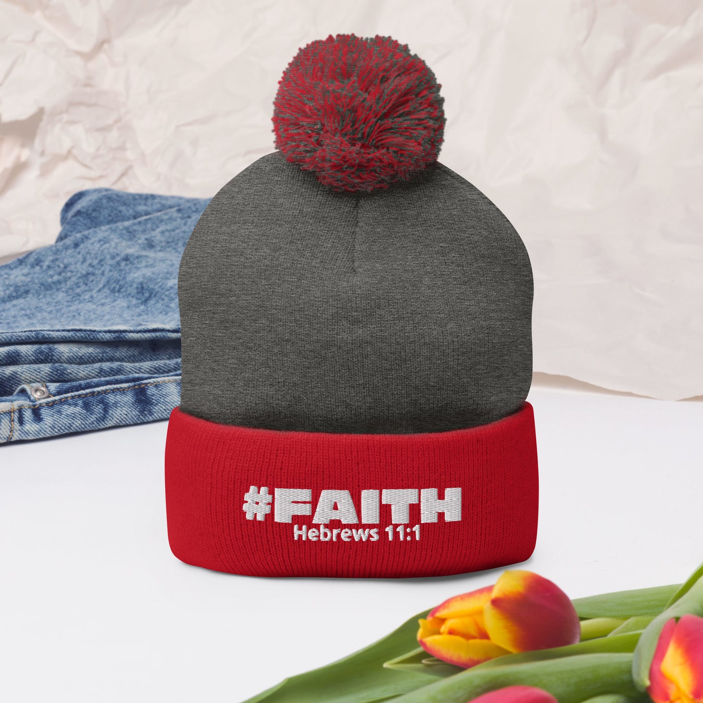 #Faith Pom-Pom Beanie